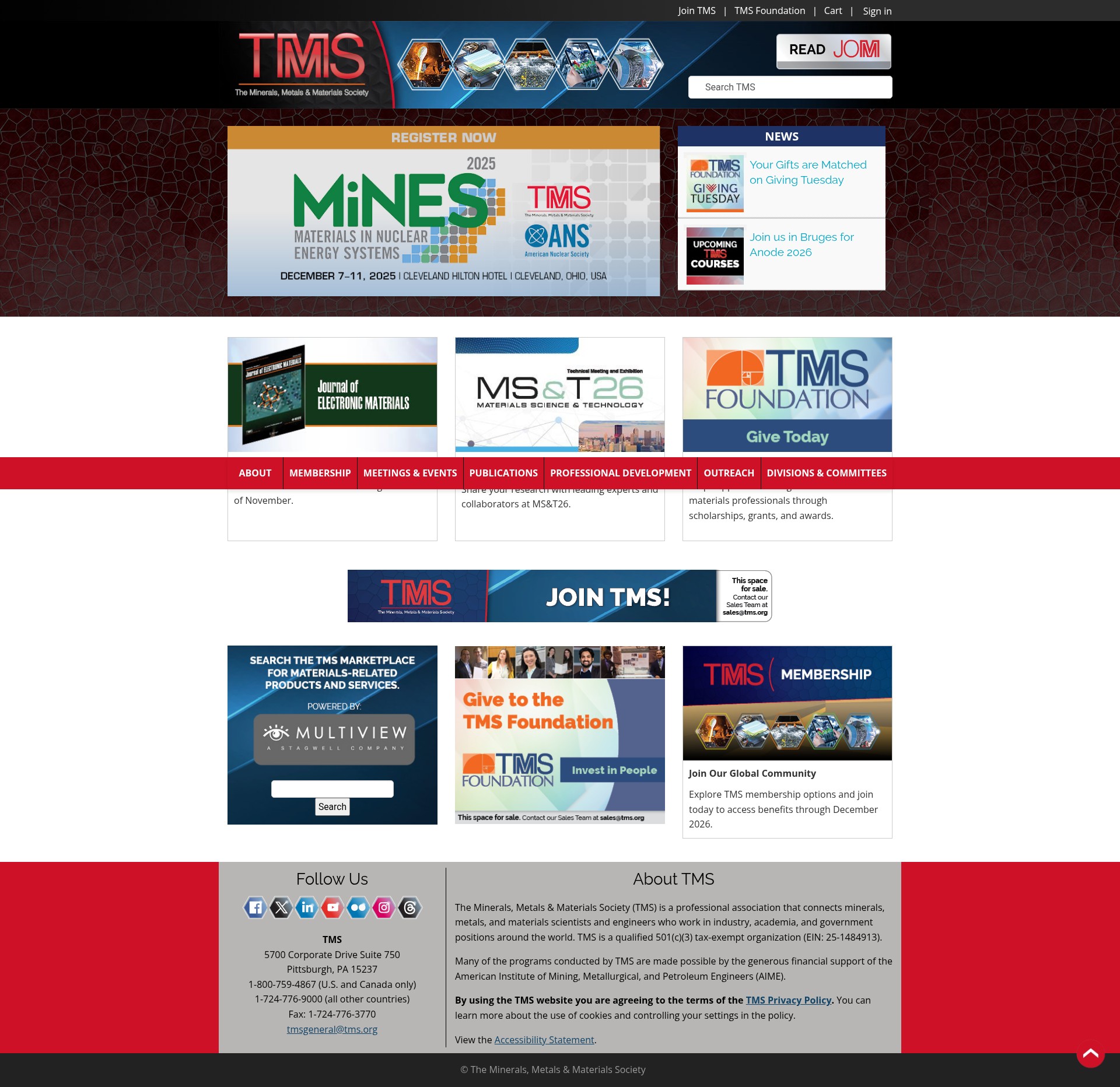 Screenshot of tms.org