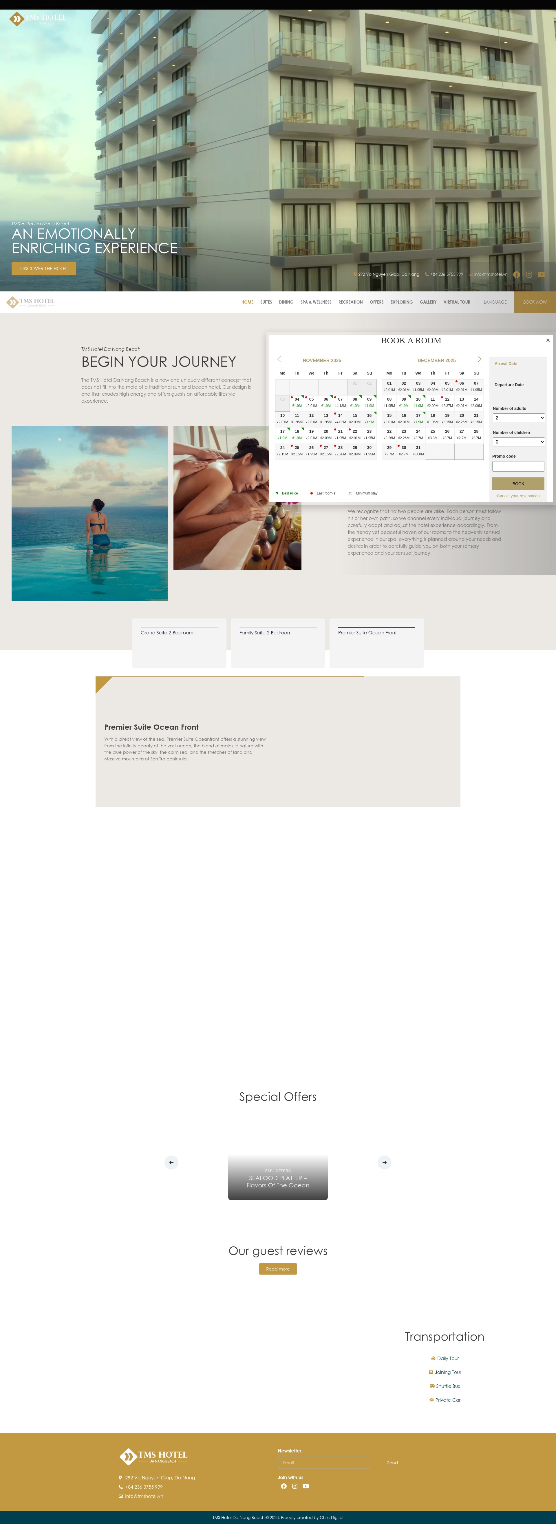 Screenshot of tmshotel.vn