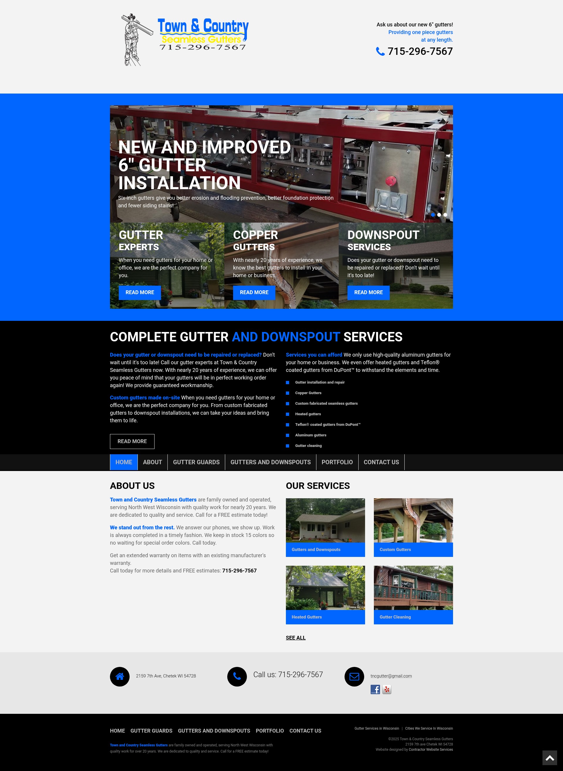 Screenshot of tncgutters.com