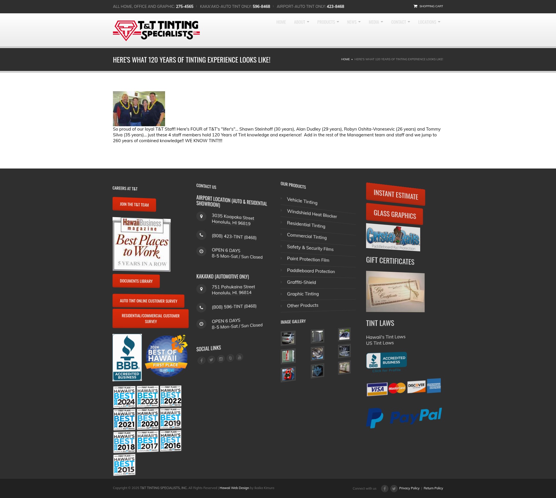 Screenshot of tnttinting.com