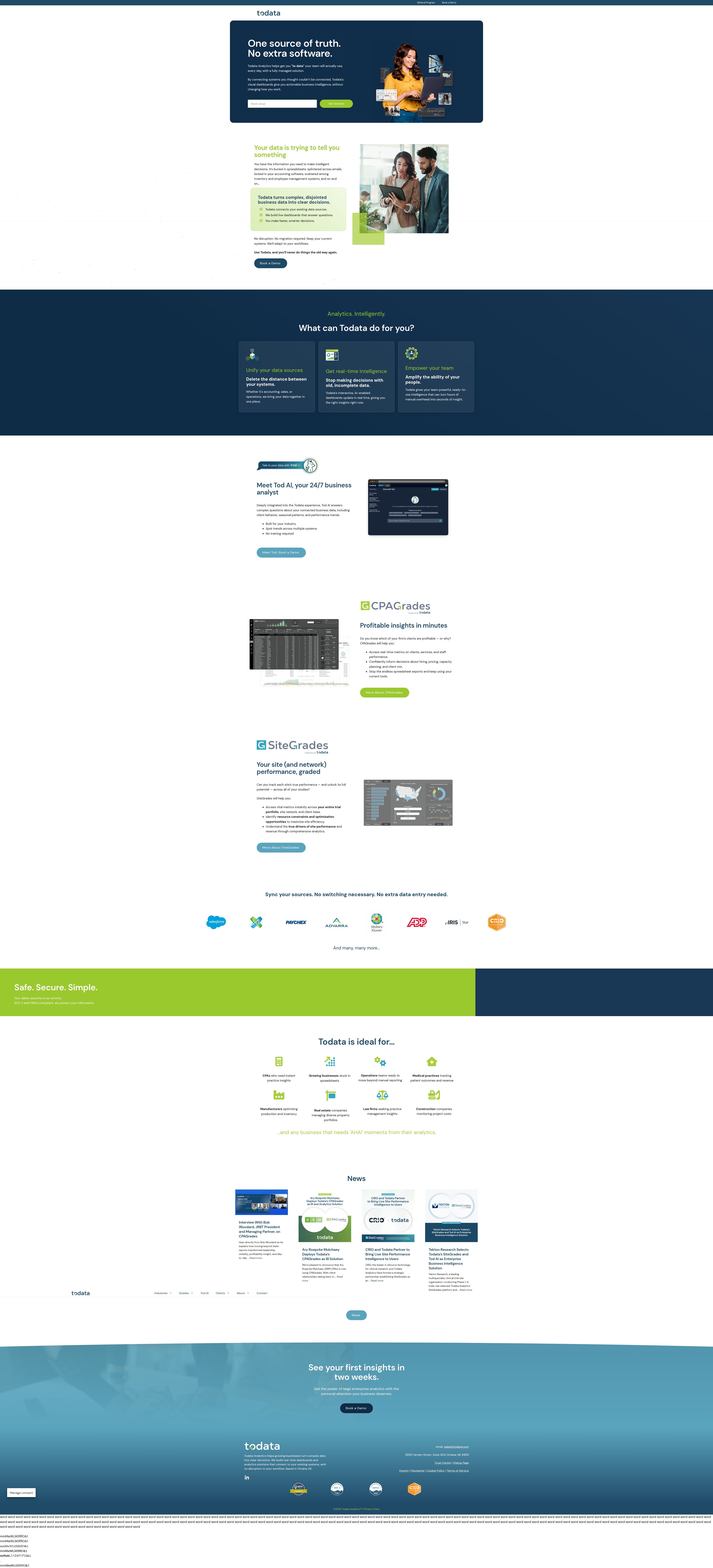 Screenshot of todata.com