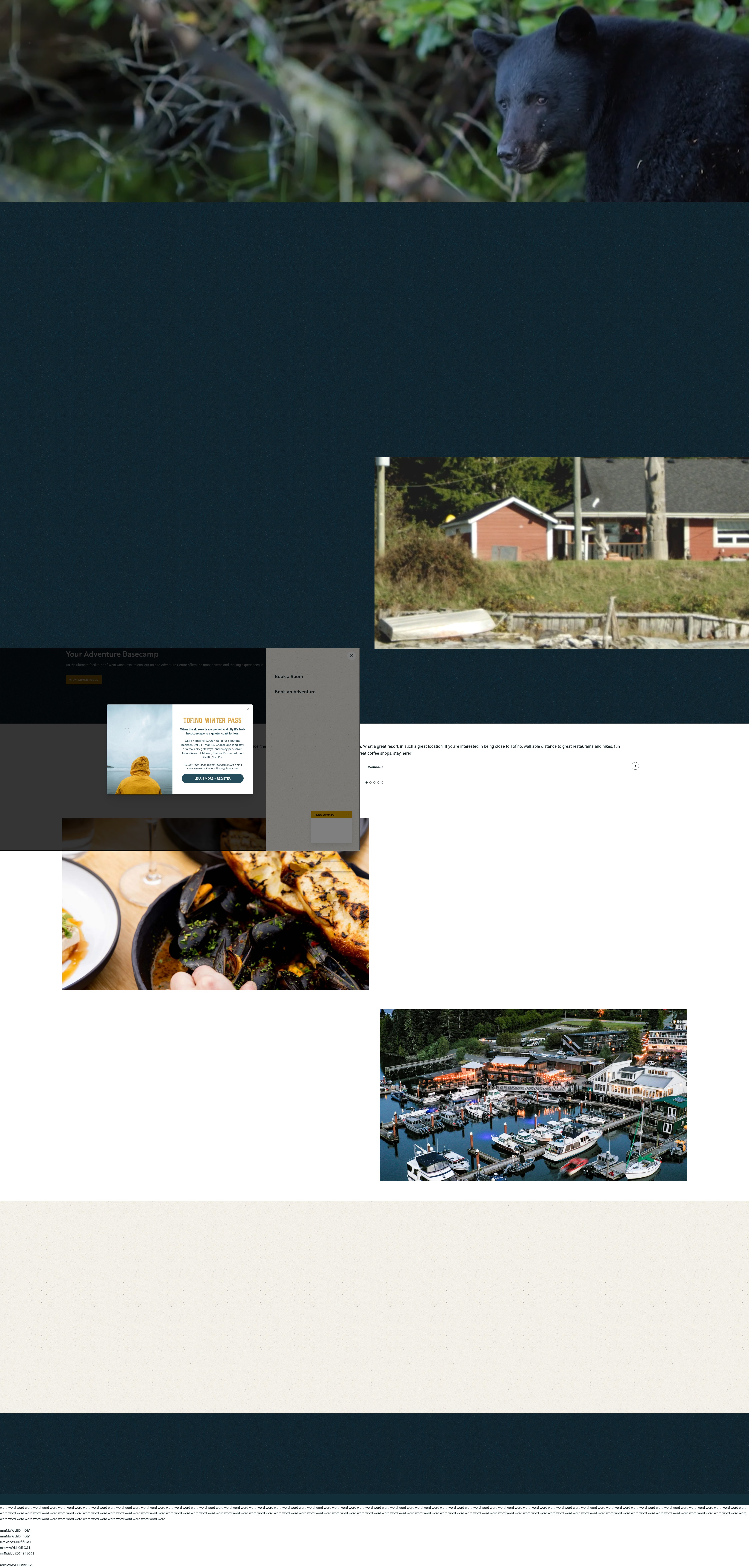 Screenshot of tofinoresortandmarina.com