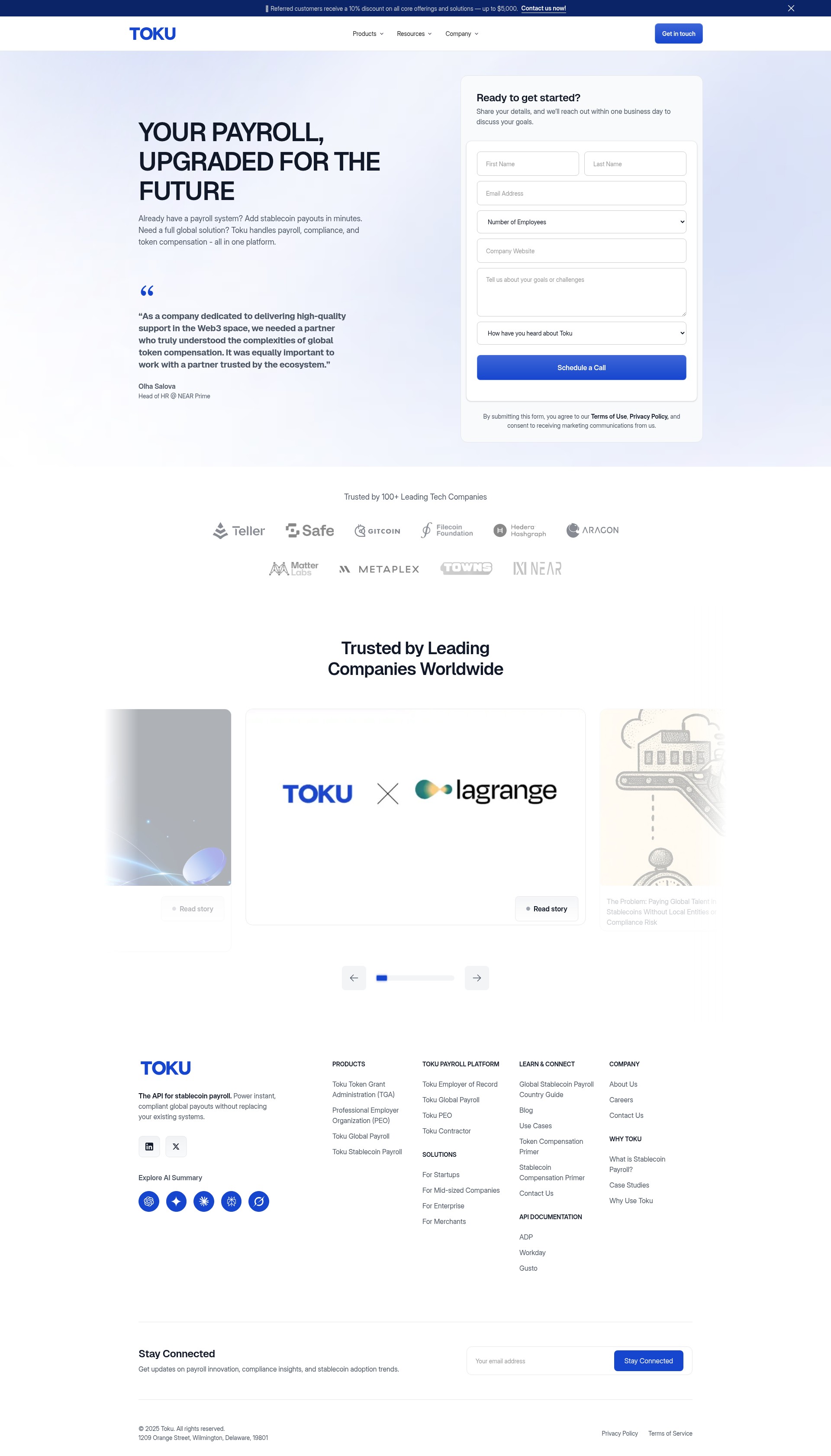 Screenshot of toku.com