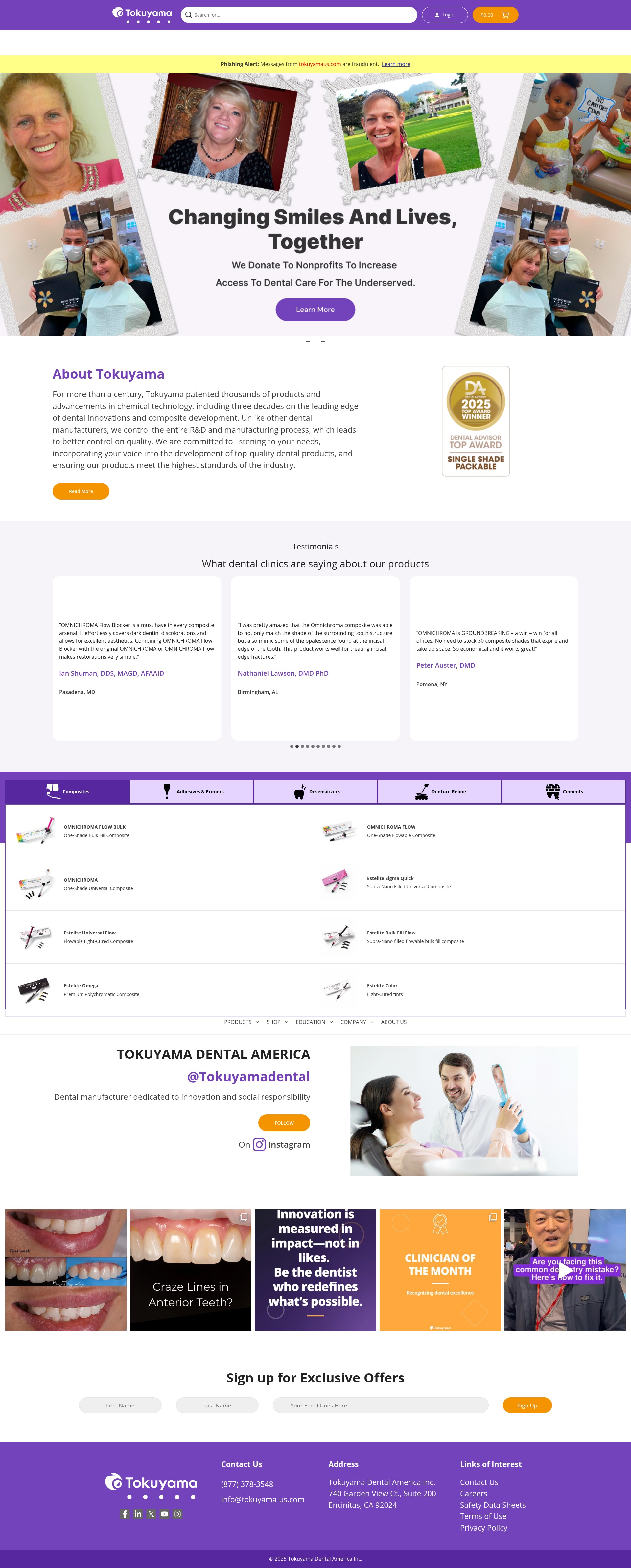 Screenshot of tokuyama-us.com