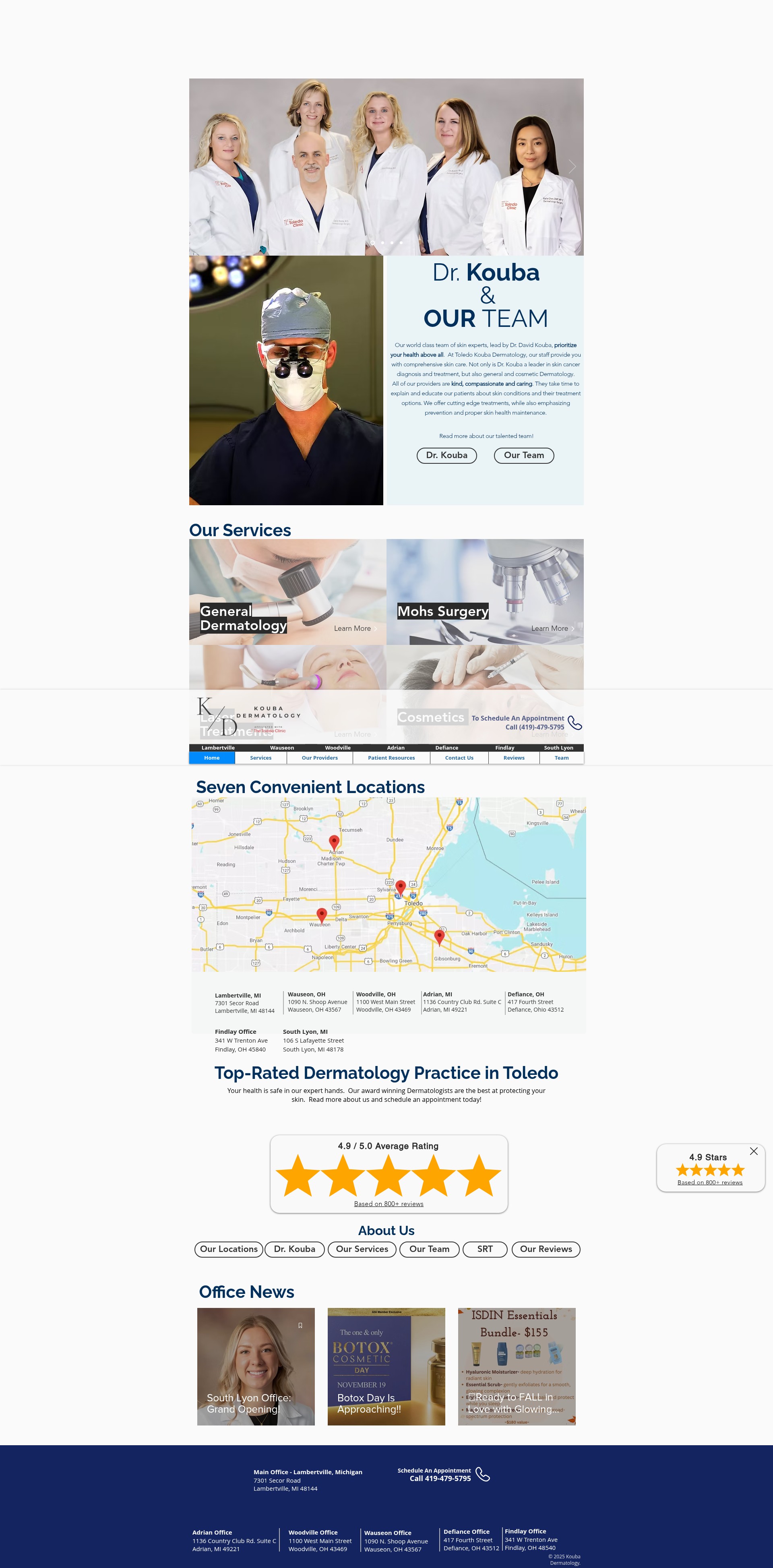 Screenshot of toledoderm.com
