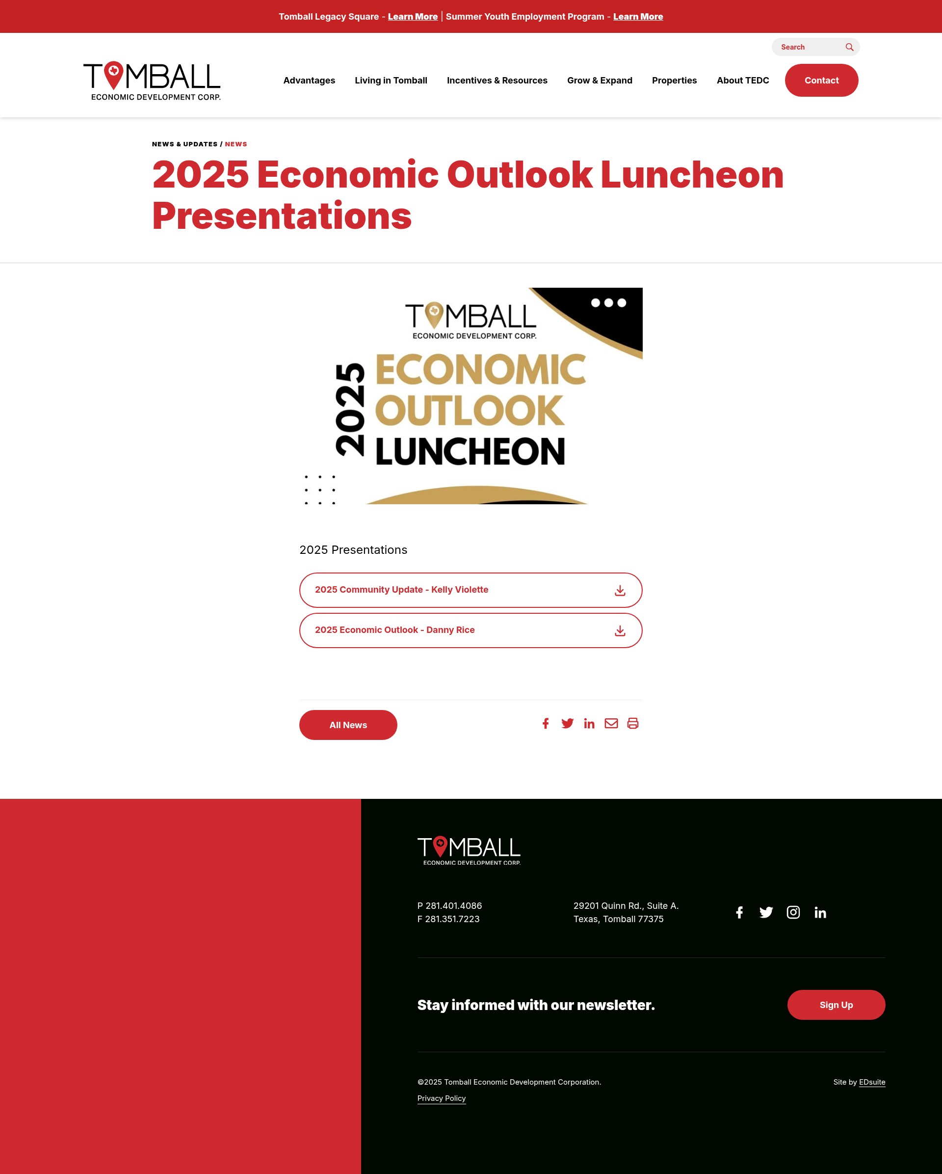 Screenshot of tomballtxedc.org