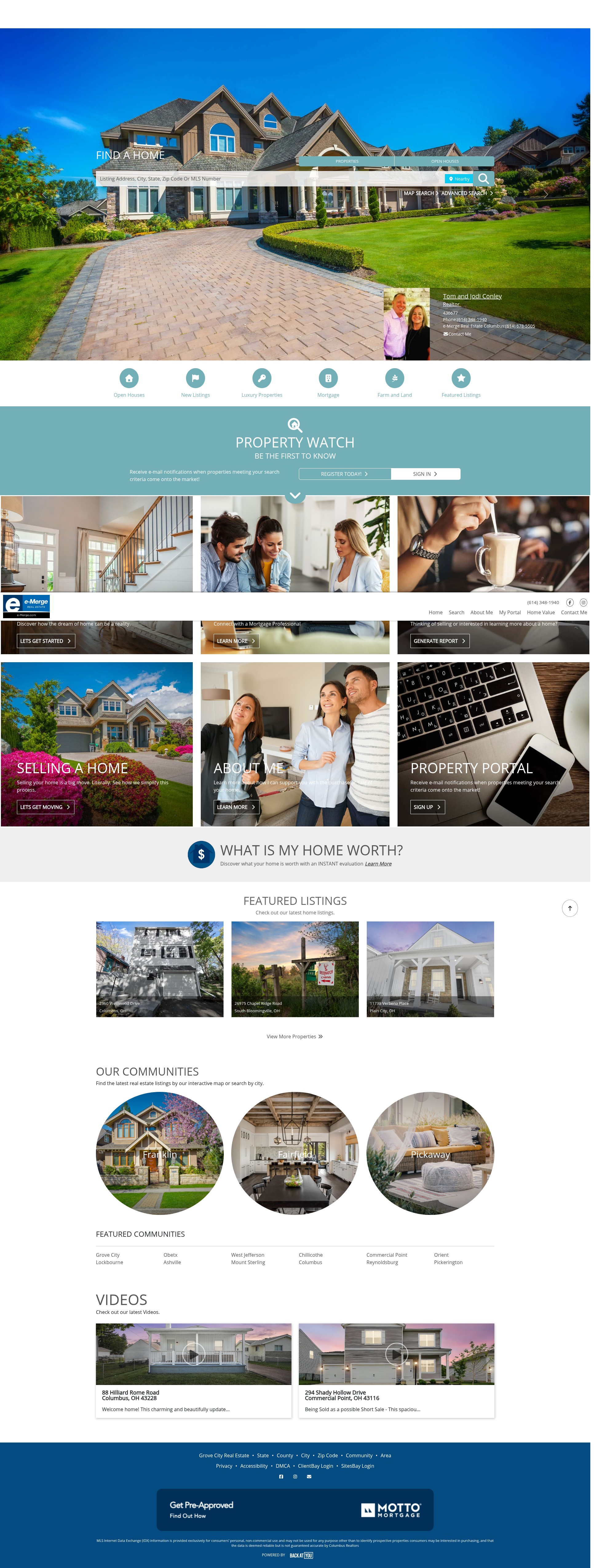 Screenshot of tomconley.e-merge.com