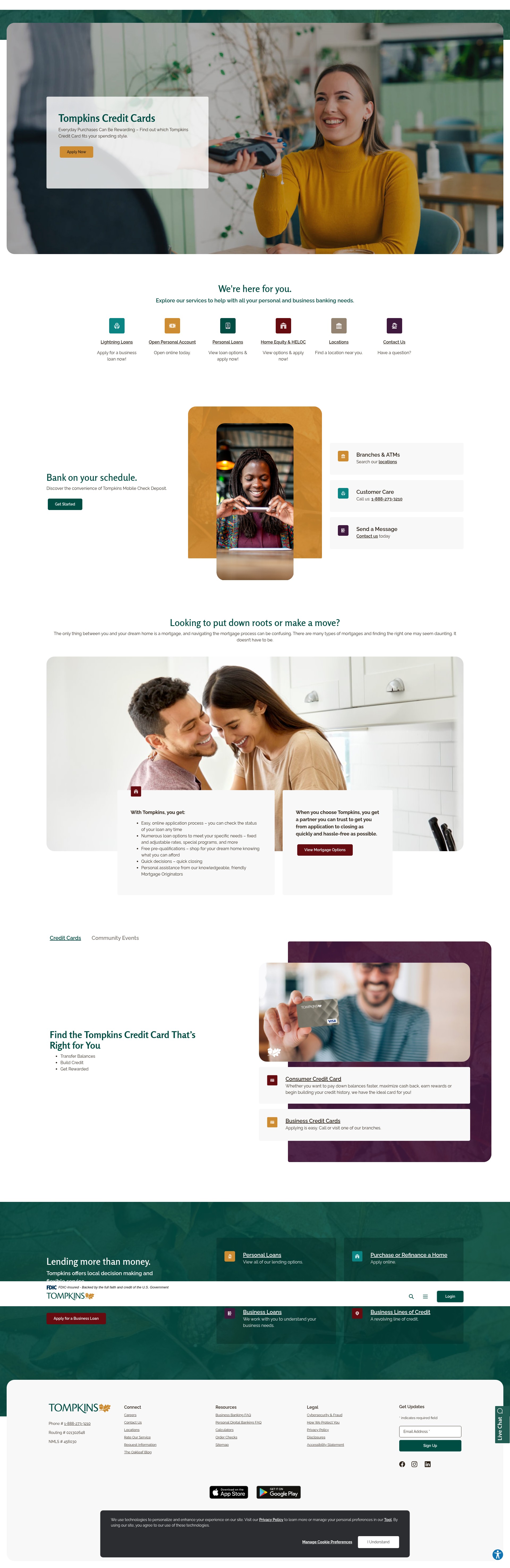 Screenshot of tompkinsbank.com