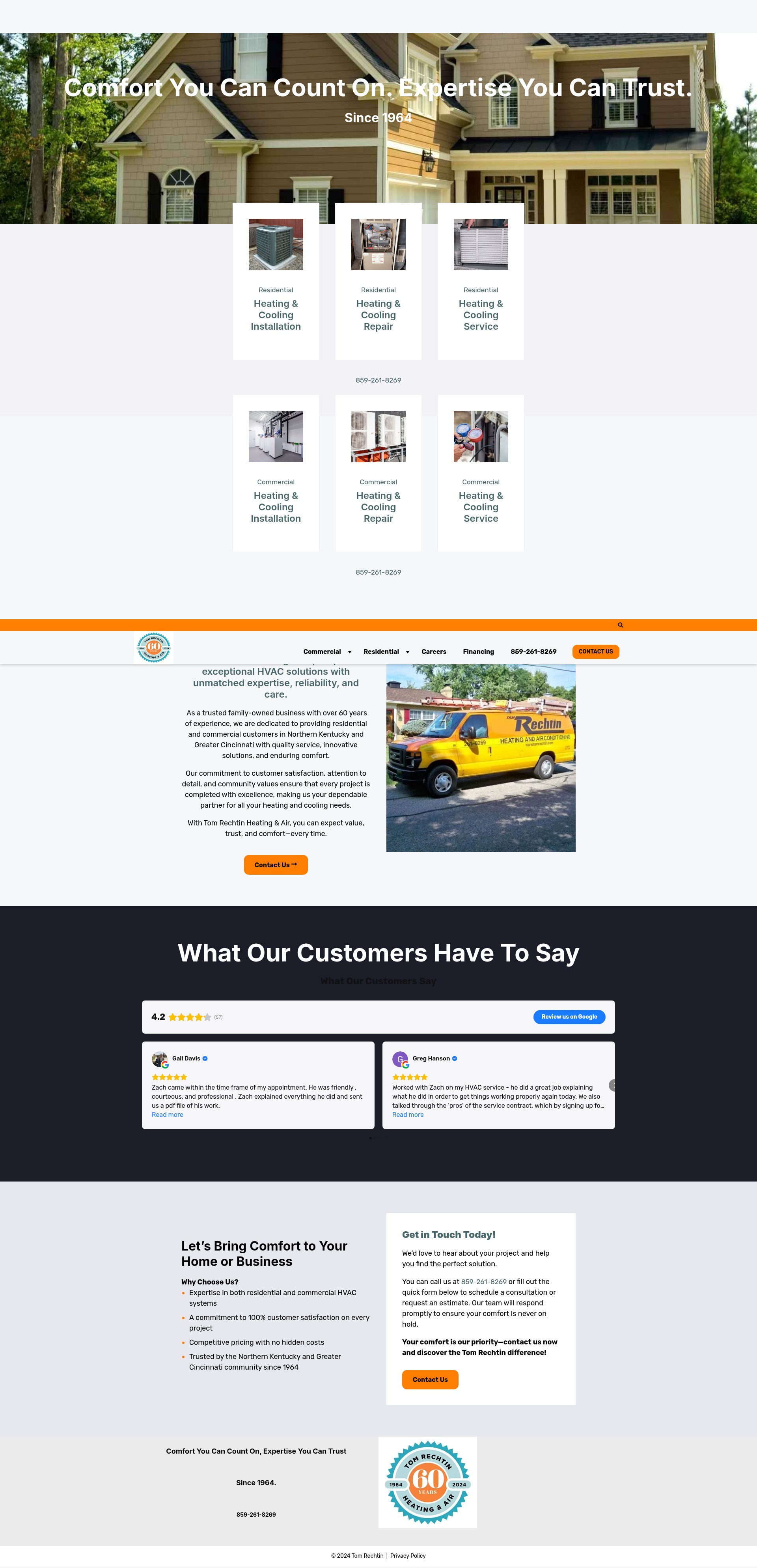 Screenshot of tomrechtin.com