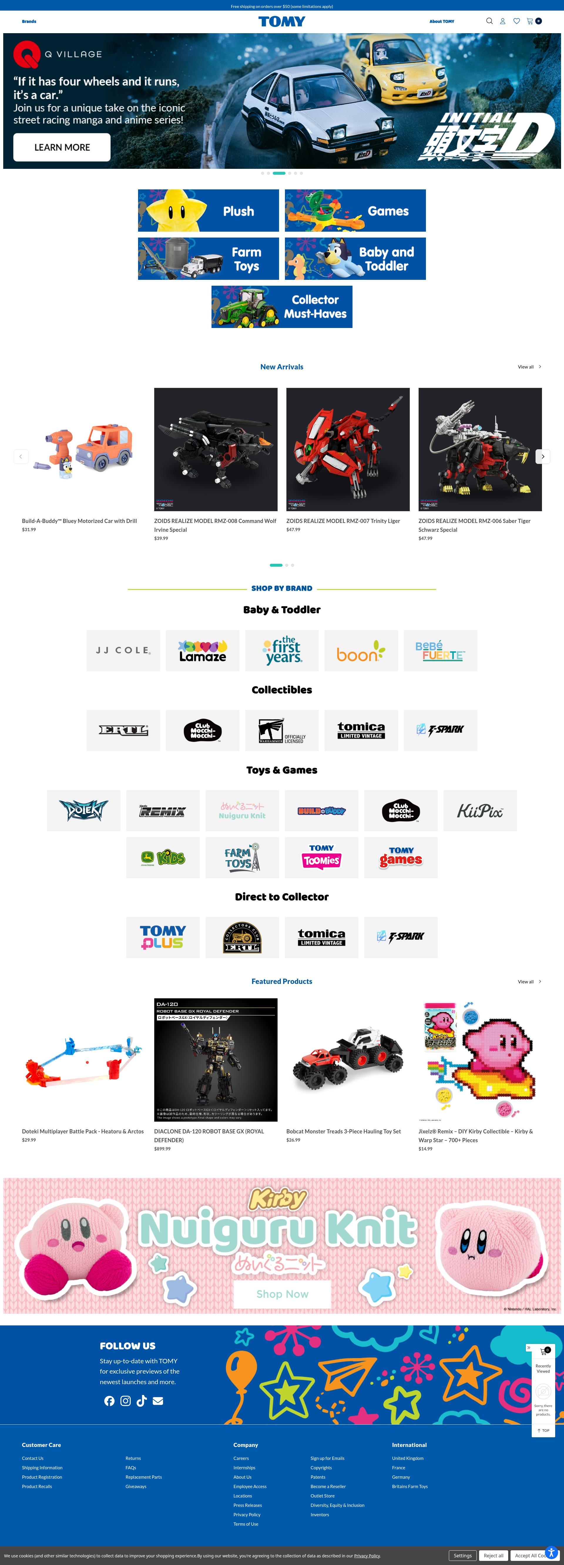 Screenshot of tomy.com