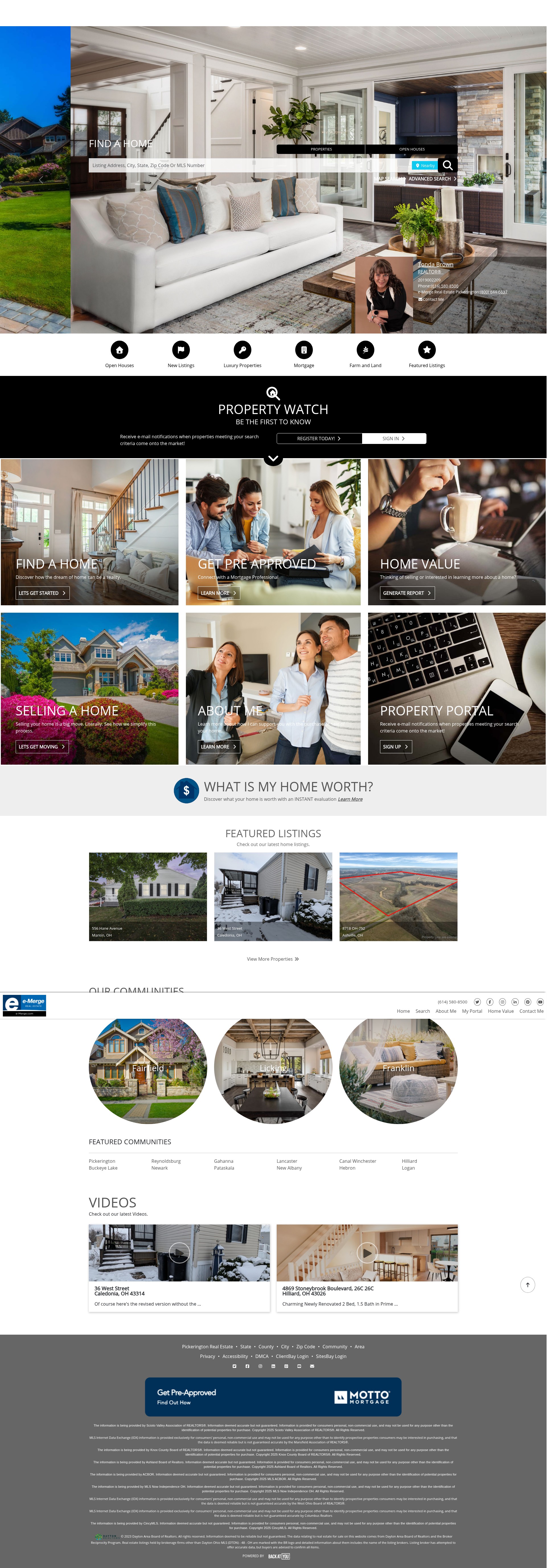 Screenshot of tondabrown.e-merge.com