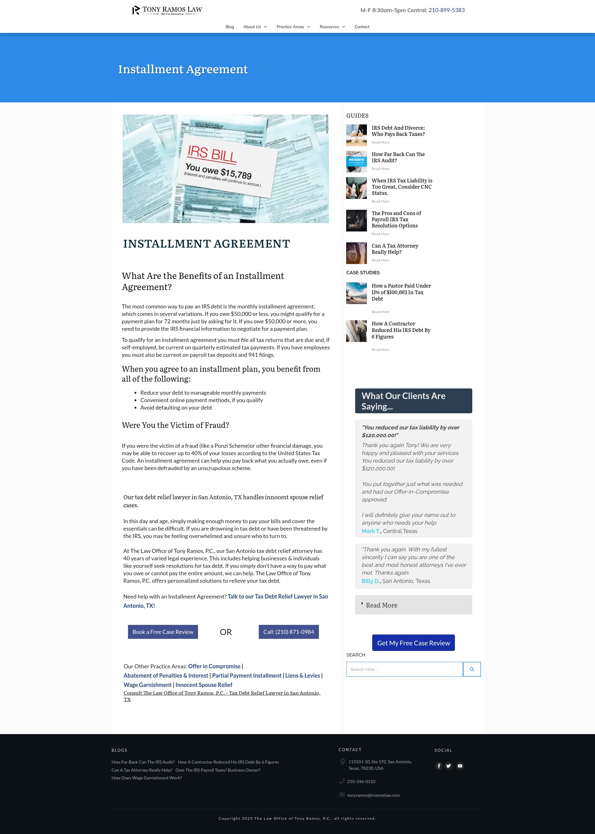 Screenshot of tonyramoslaw.com