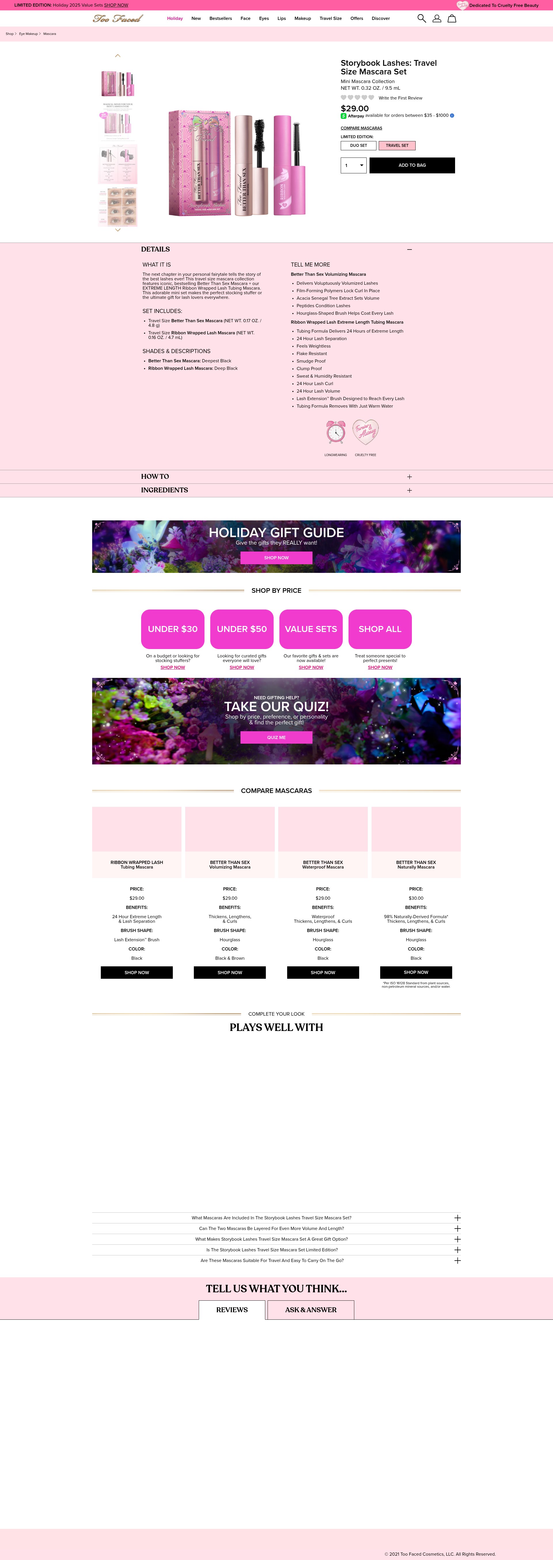Screenshot of toofaced.com