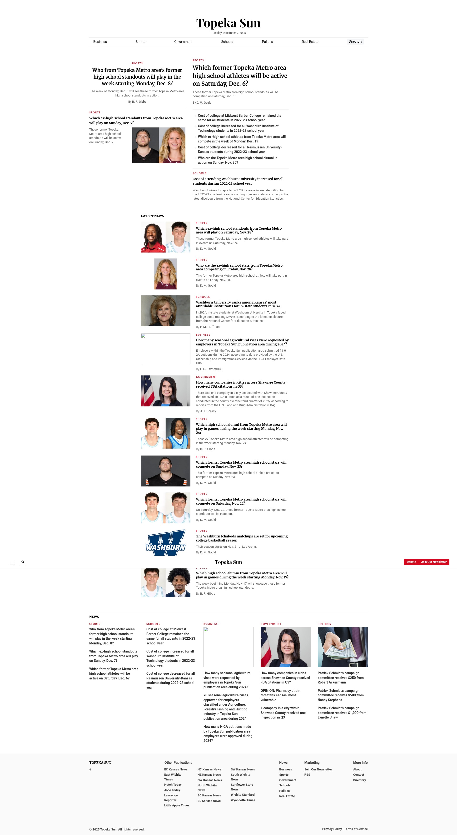 Screenshot of topekasun.com