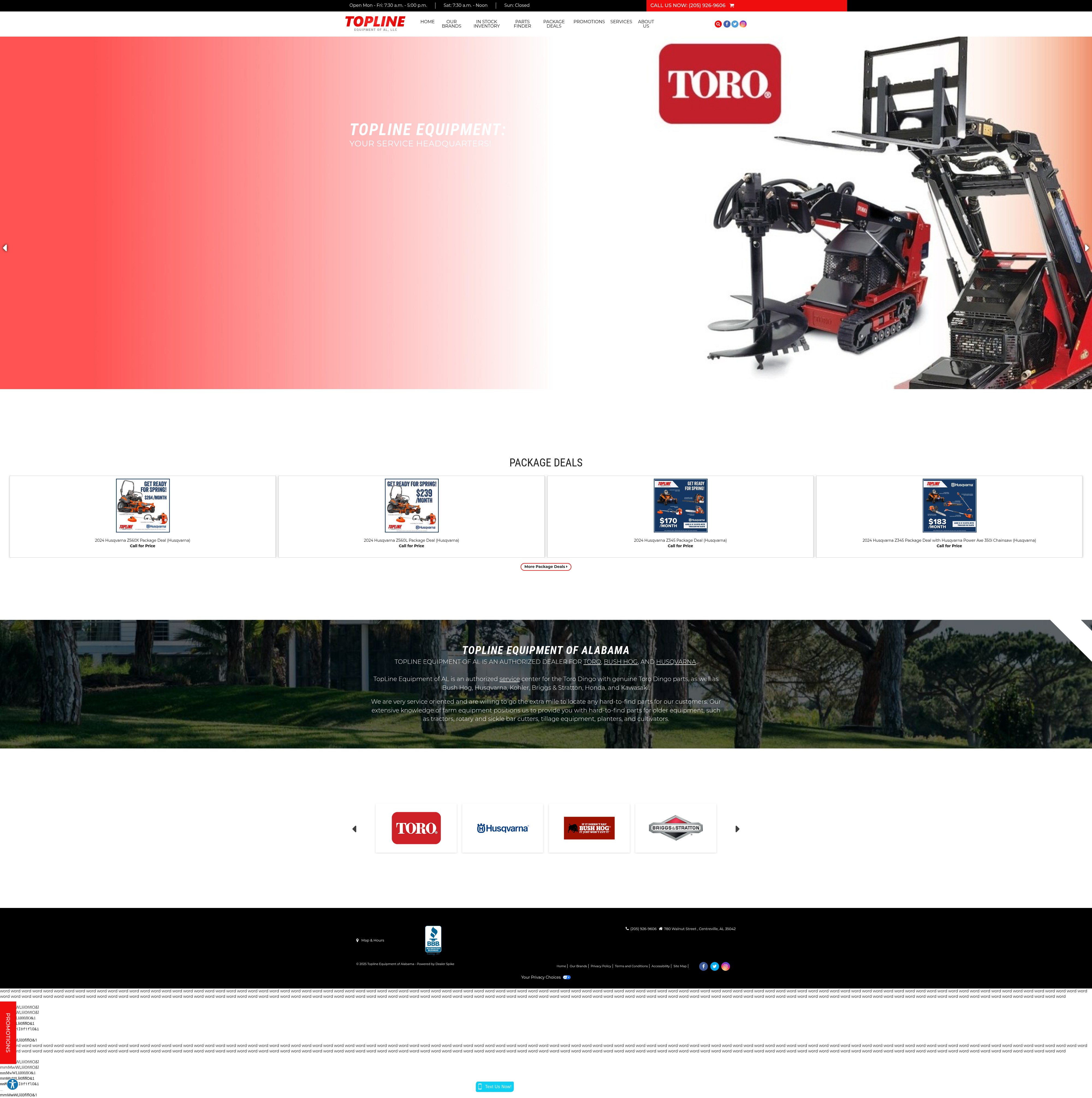 Screenshot of toplineequipmentofal.com