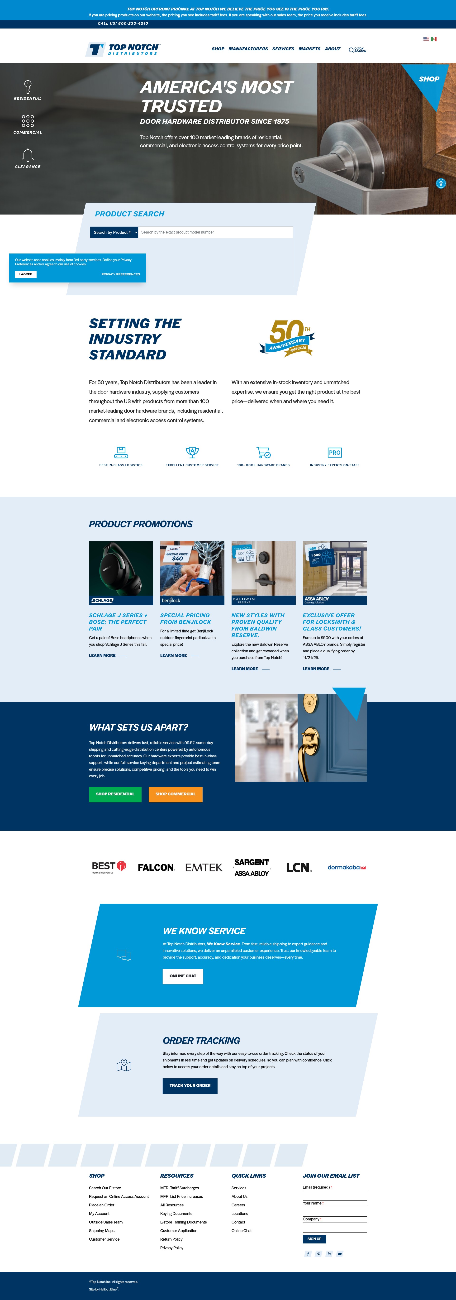 Screenshot of topnotchinc.com