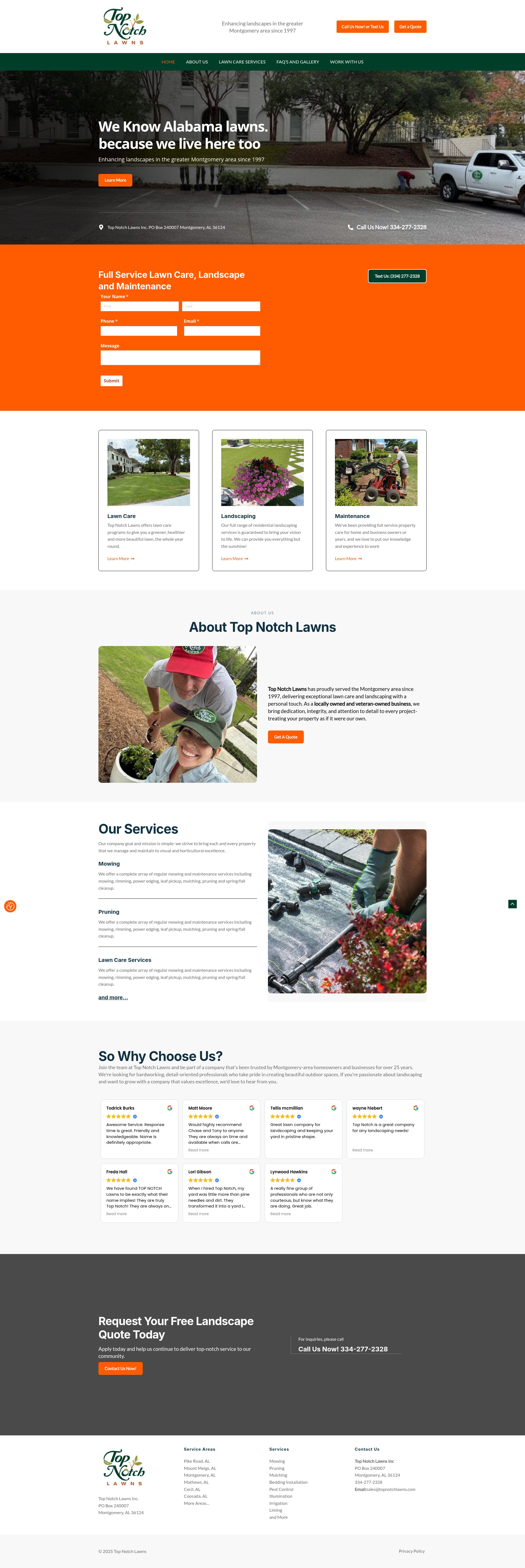 Screenshot of topnotchlawns.com