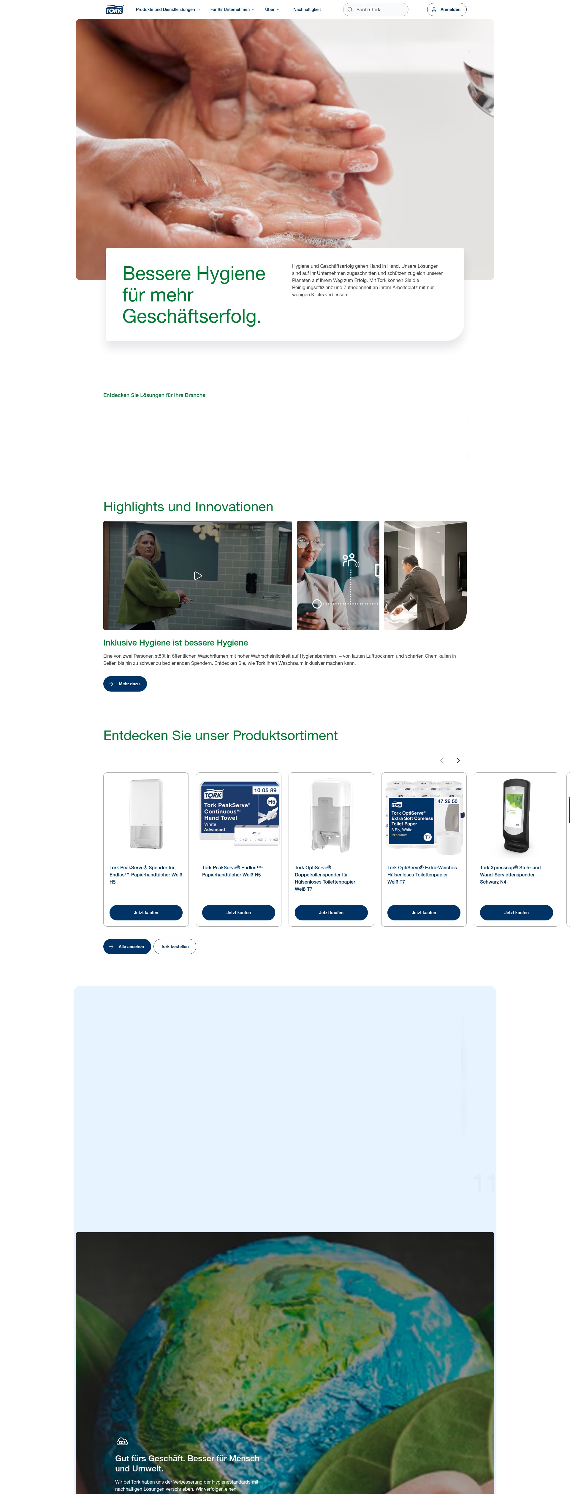 Screenshot of tork.de