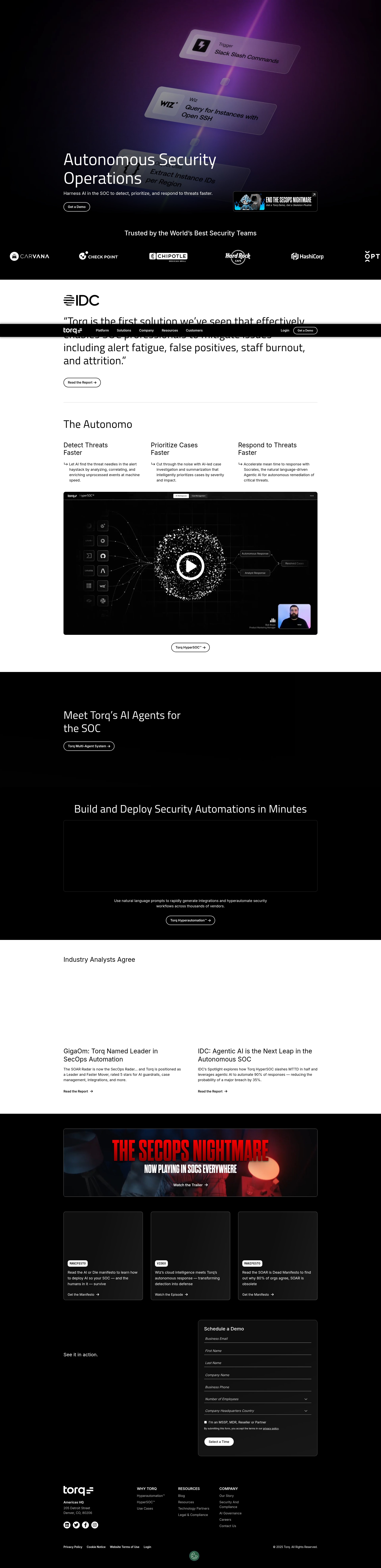 Screenshot of torq.io