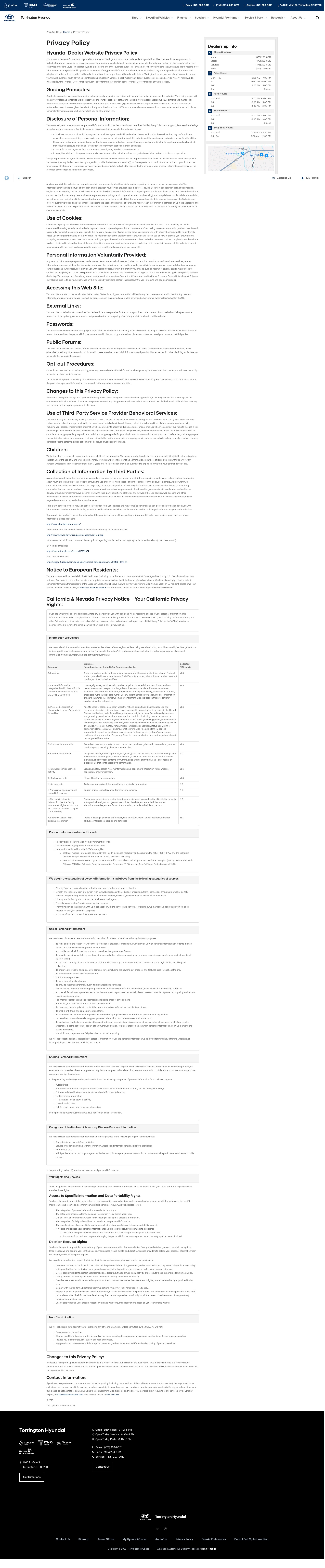 Screenshot of torringtonhyundai.com