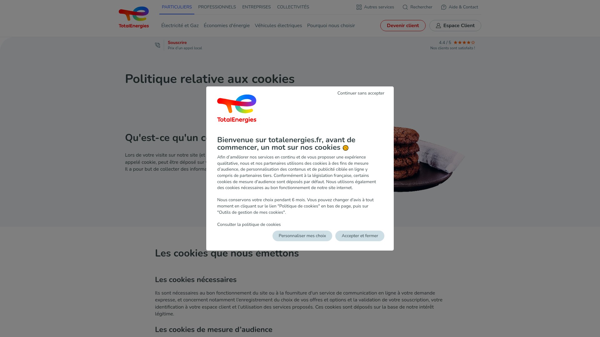 Screenshot of totalenergies.fr