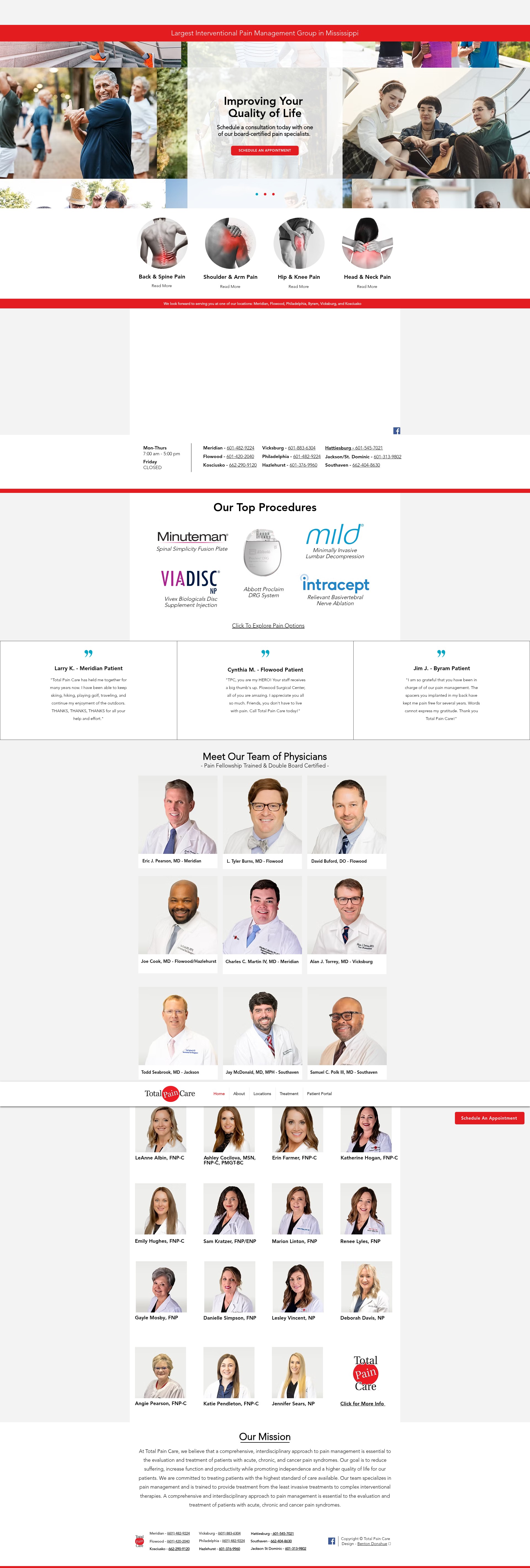 Screenshot of totalpaincare.org