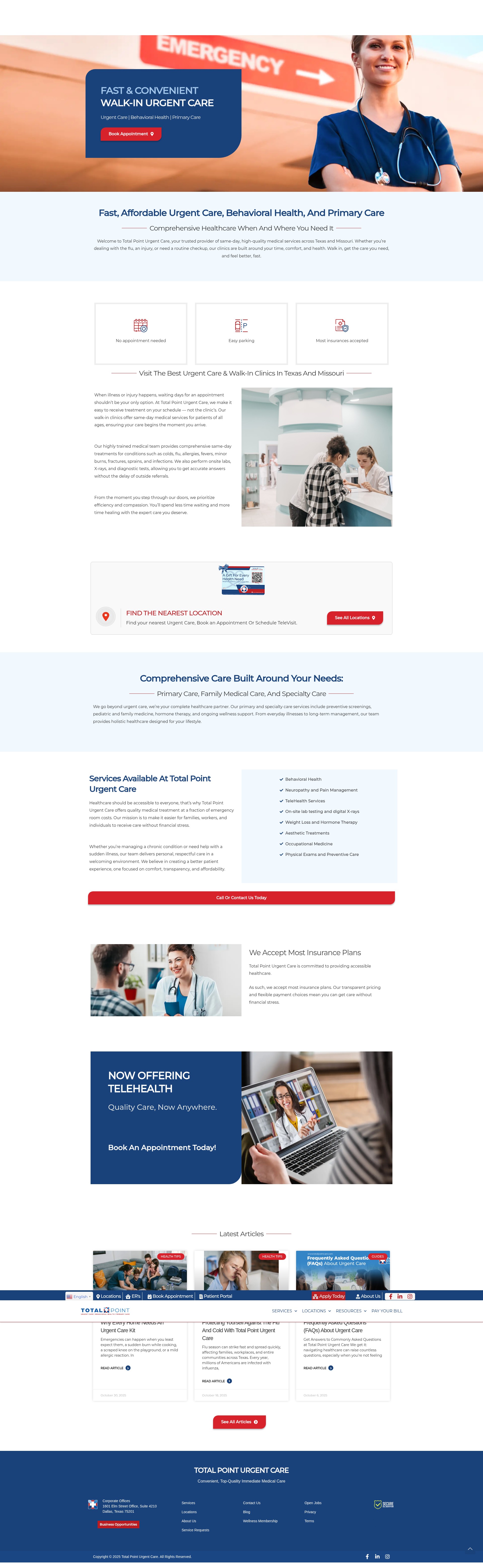 Screenshot of totalpointcare.com