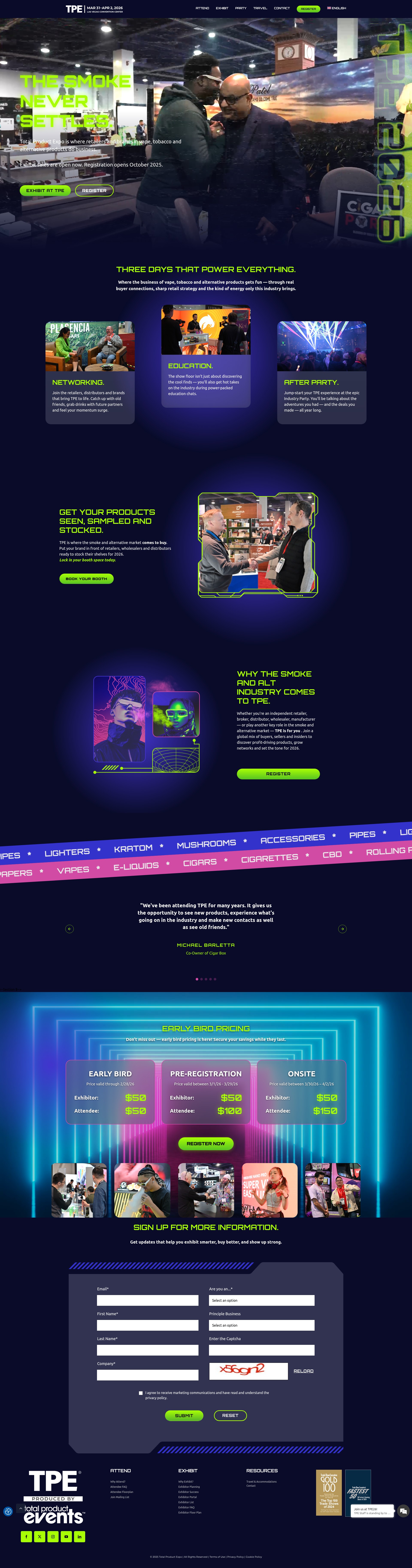 Screenshot of totalproductexpo.com