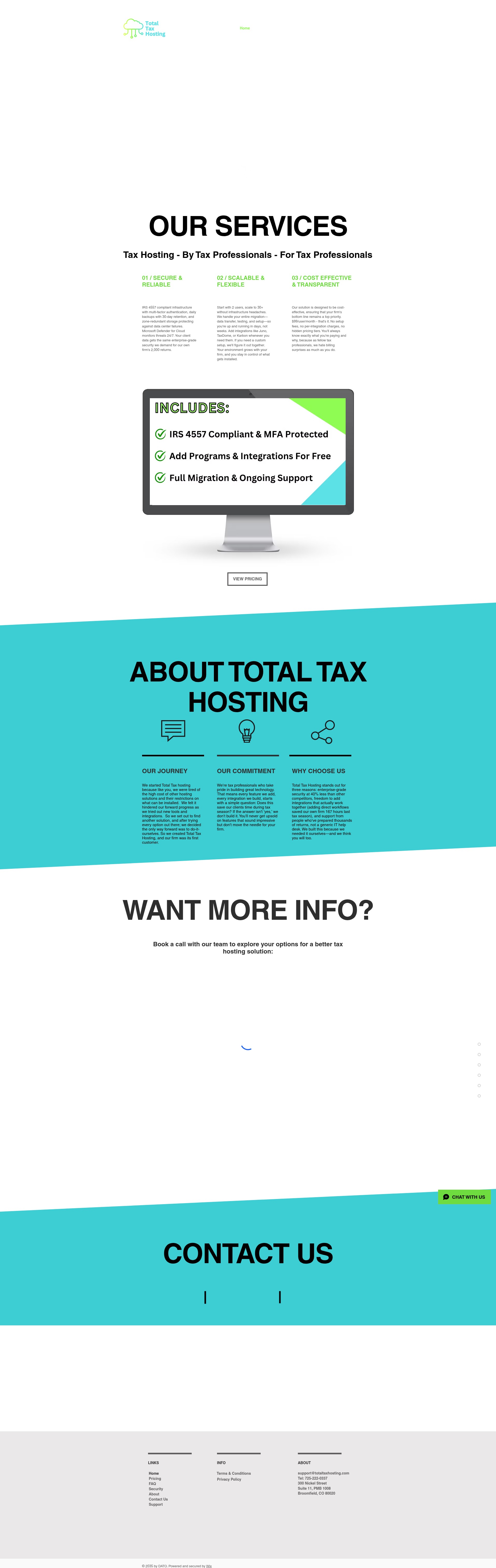 Screenshot of totaltaxhosting.com