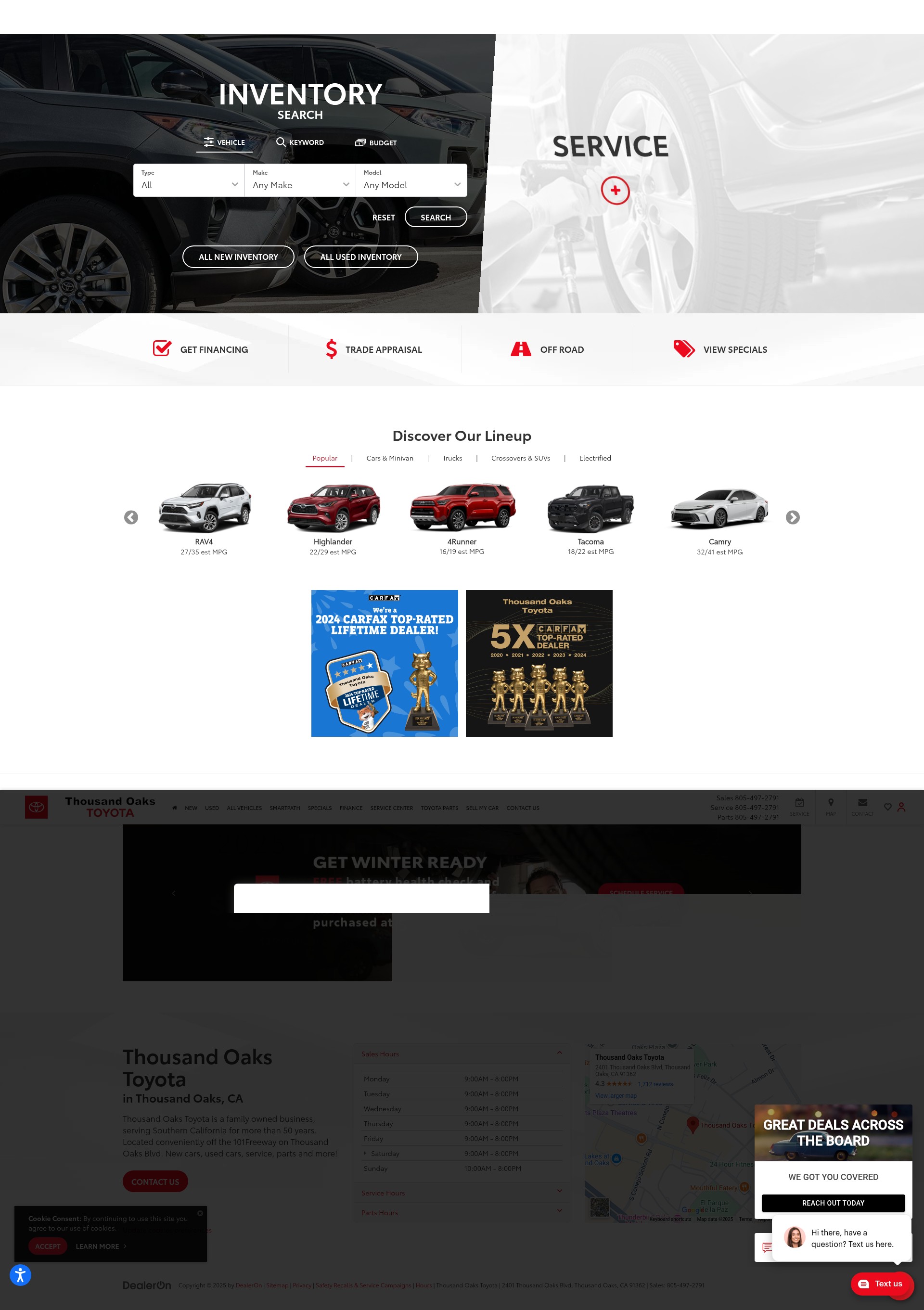 Screenshot of totoyota.com