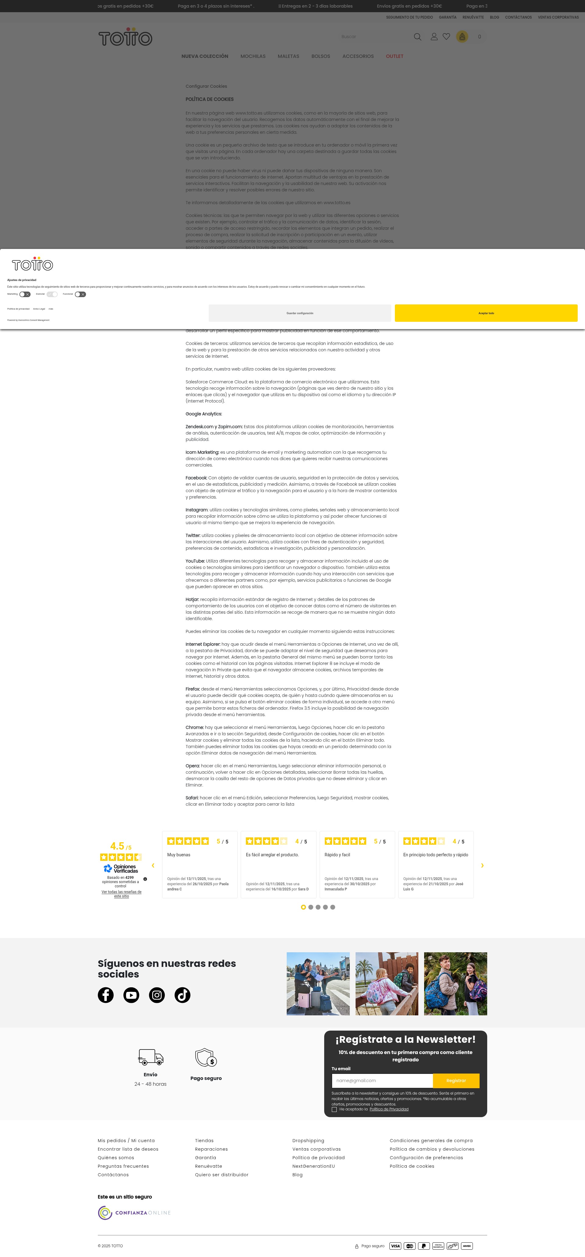 Screenshot of totto.es