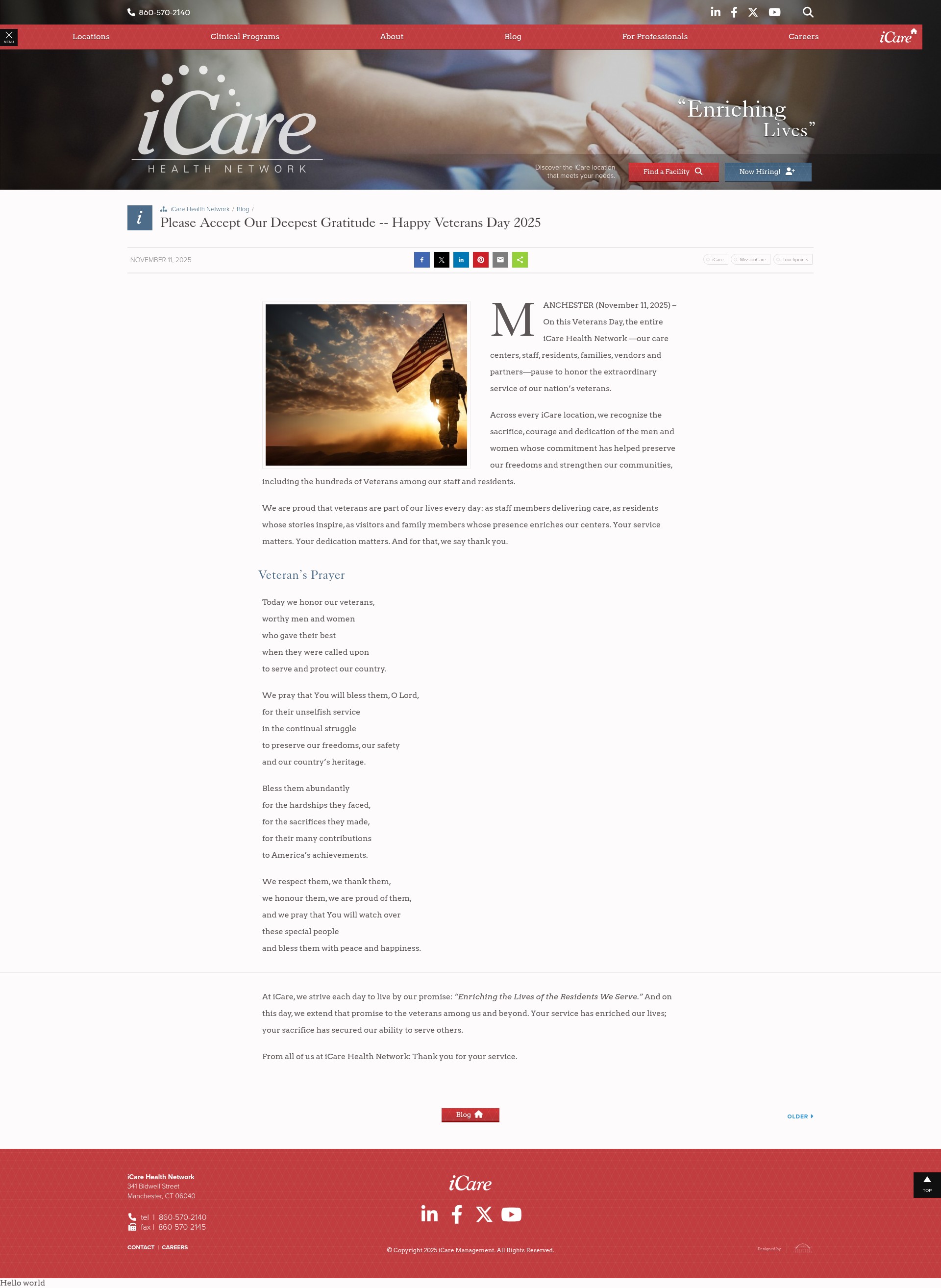 Screenshot of touchpointsatbloomfield.com