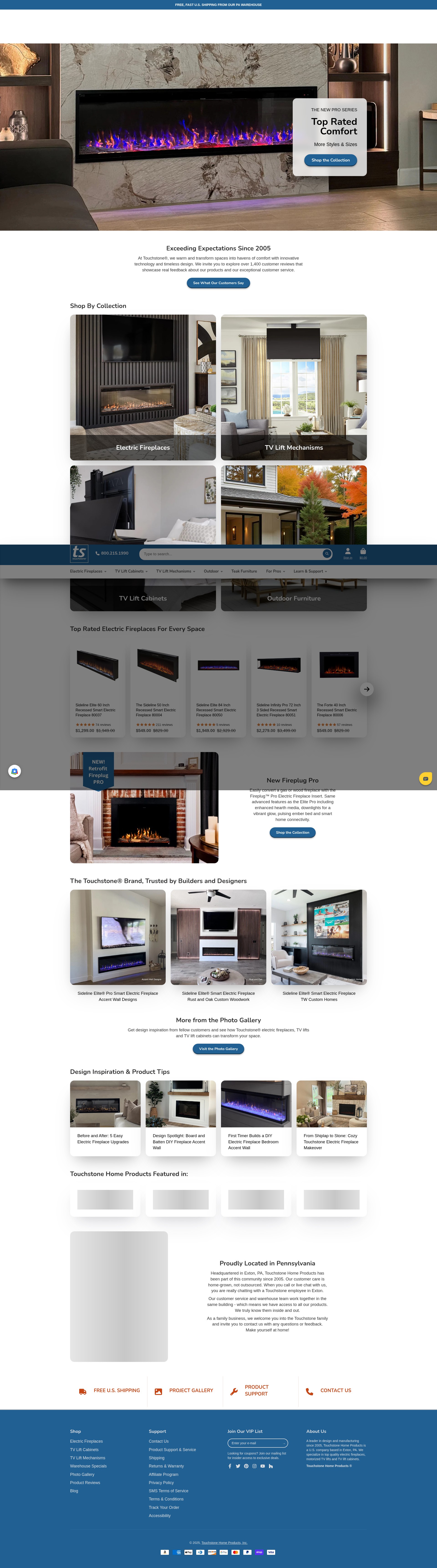 Screenshot of touchstonehomeproducts.com