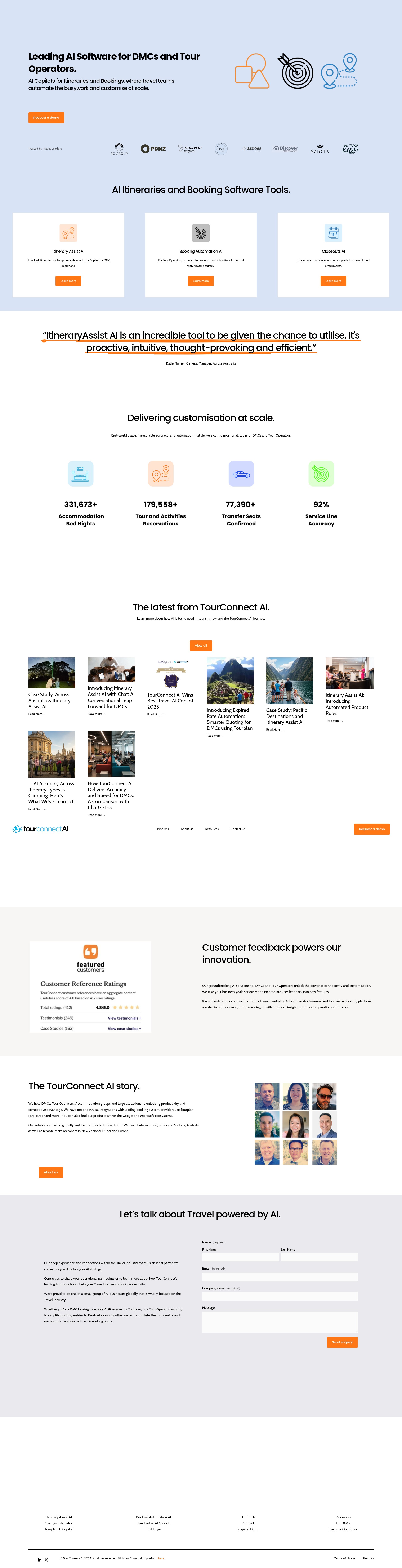 Screenshot of tourconnect.ai