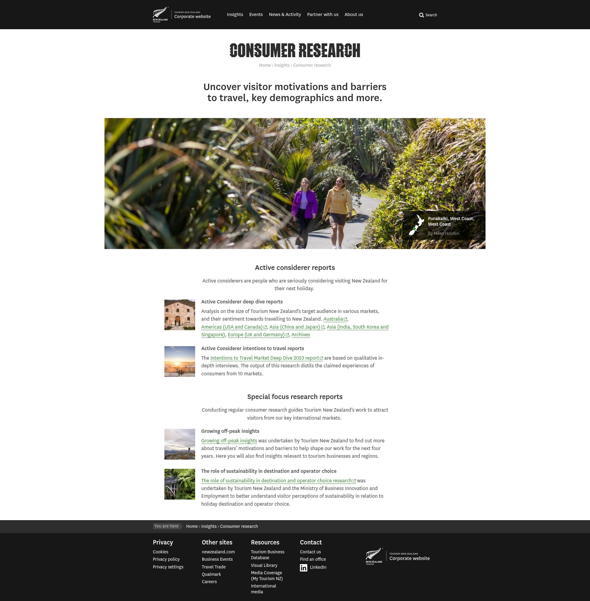 Screenshot of tourismnewzealand.com