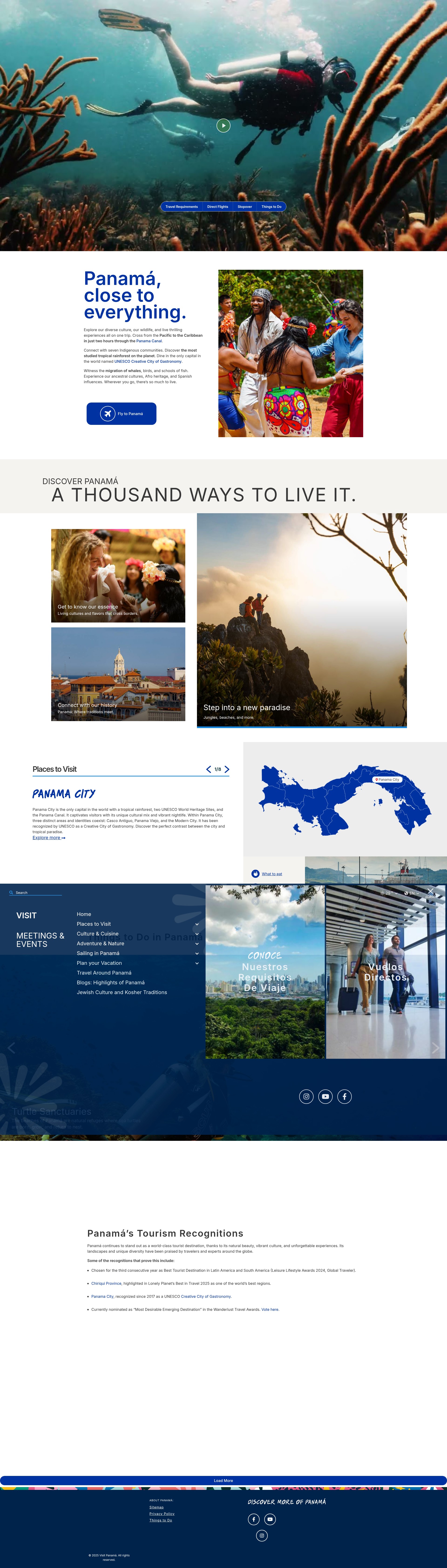 Screenshot of tourismpanama.com