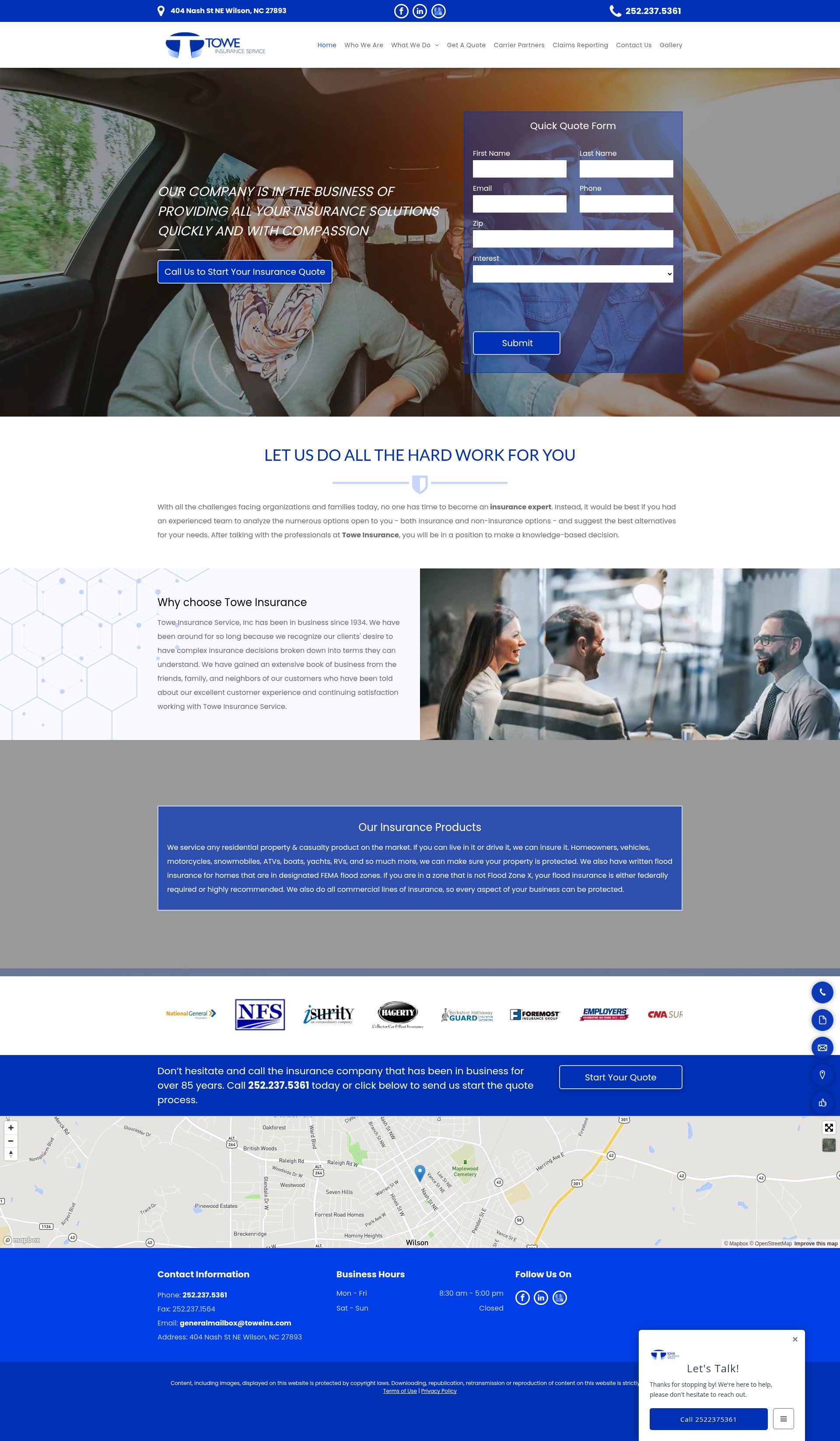 Screenshot of toweins.com