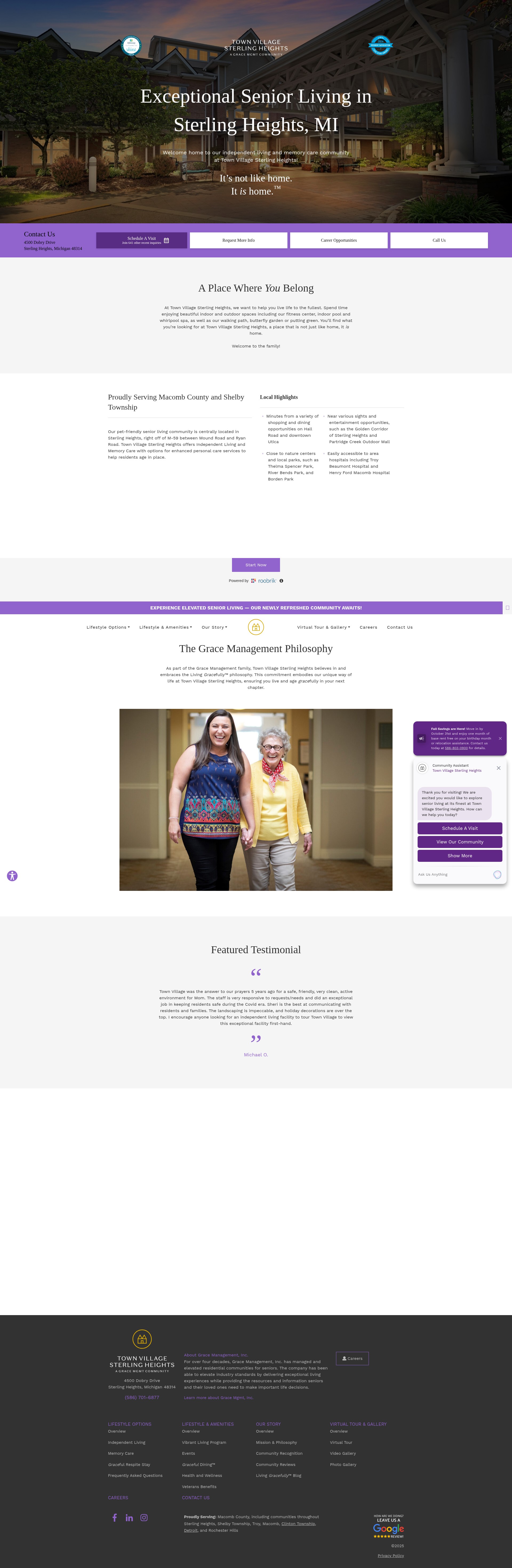Screenshot of townvillagesterlingheights.com