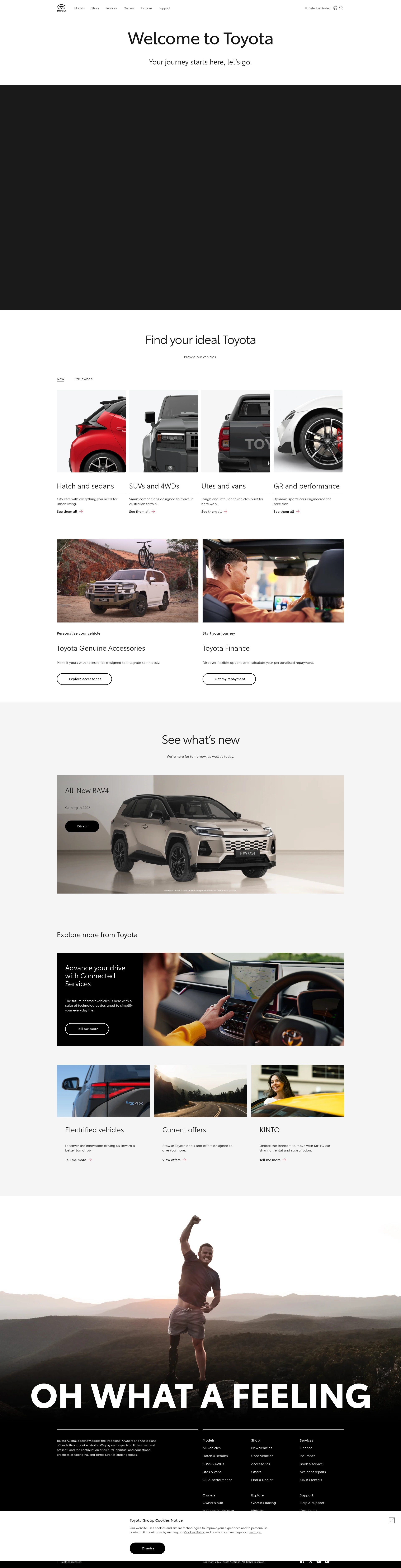Screenshot of toyota.com.au