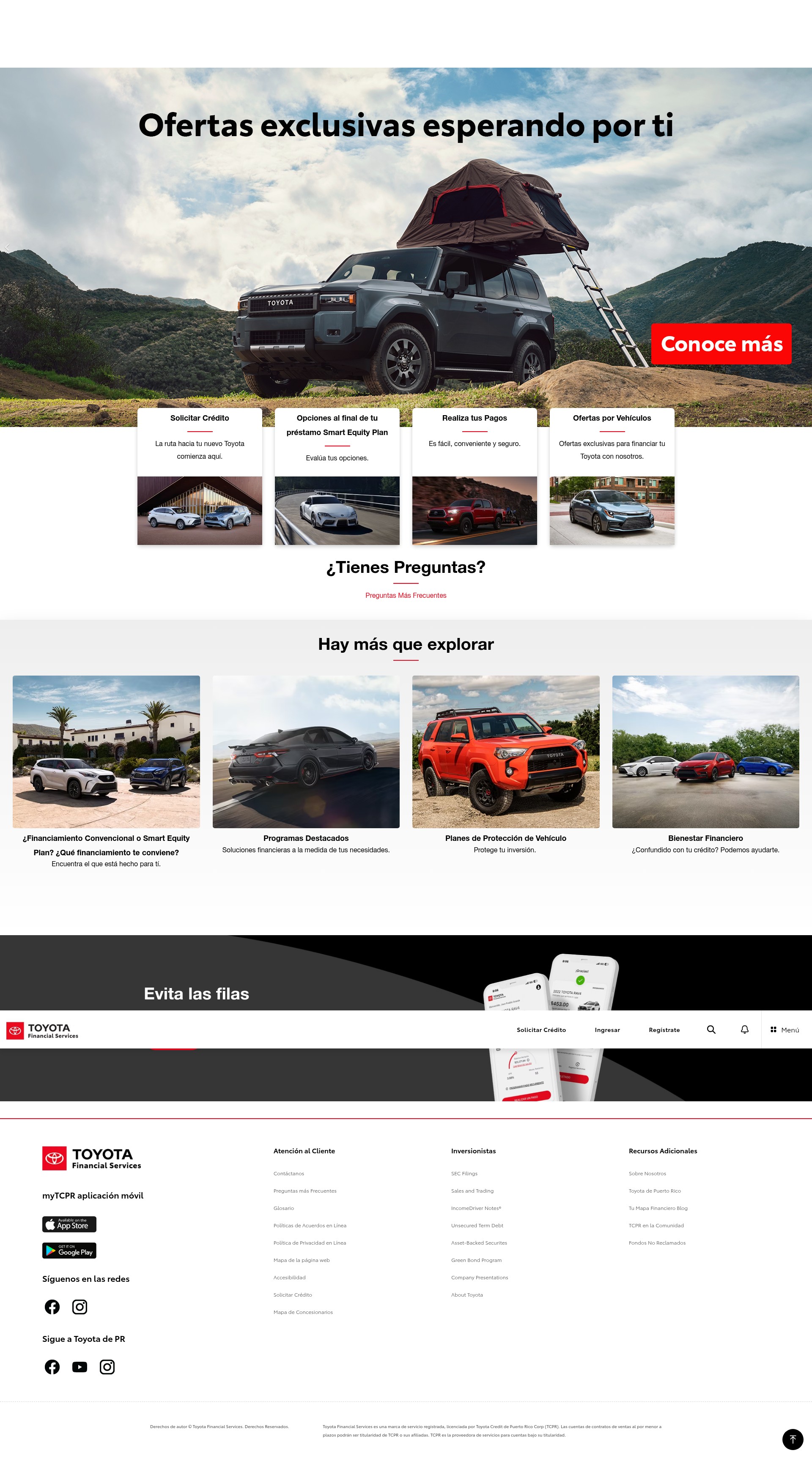 Screenshot of toyotafinancialpr.com