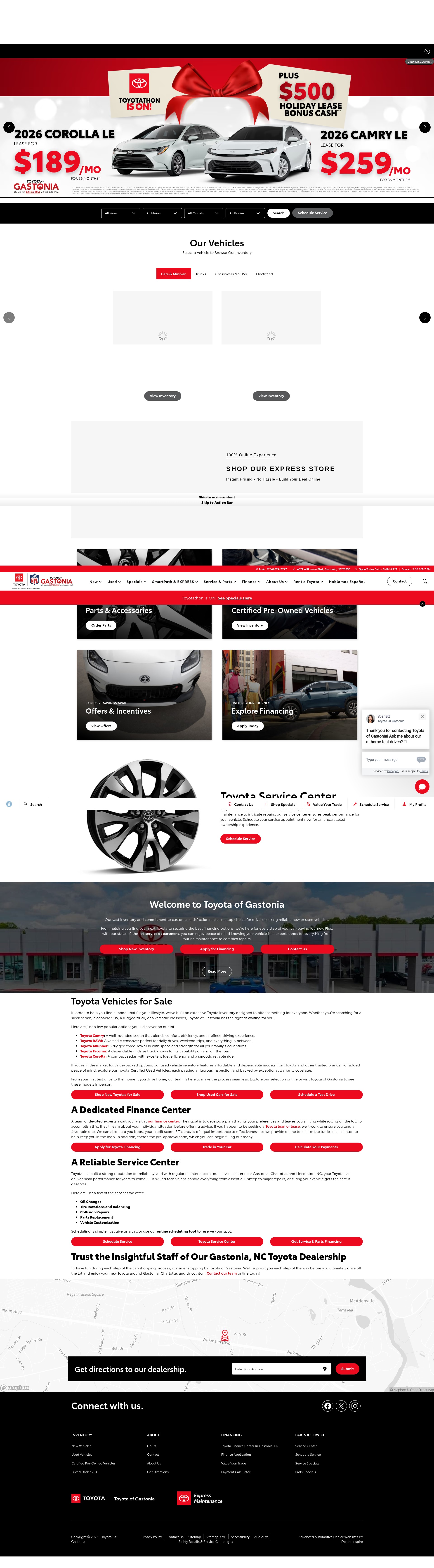 Screenshot of toyotaofgastonia.com