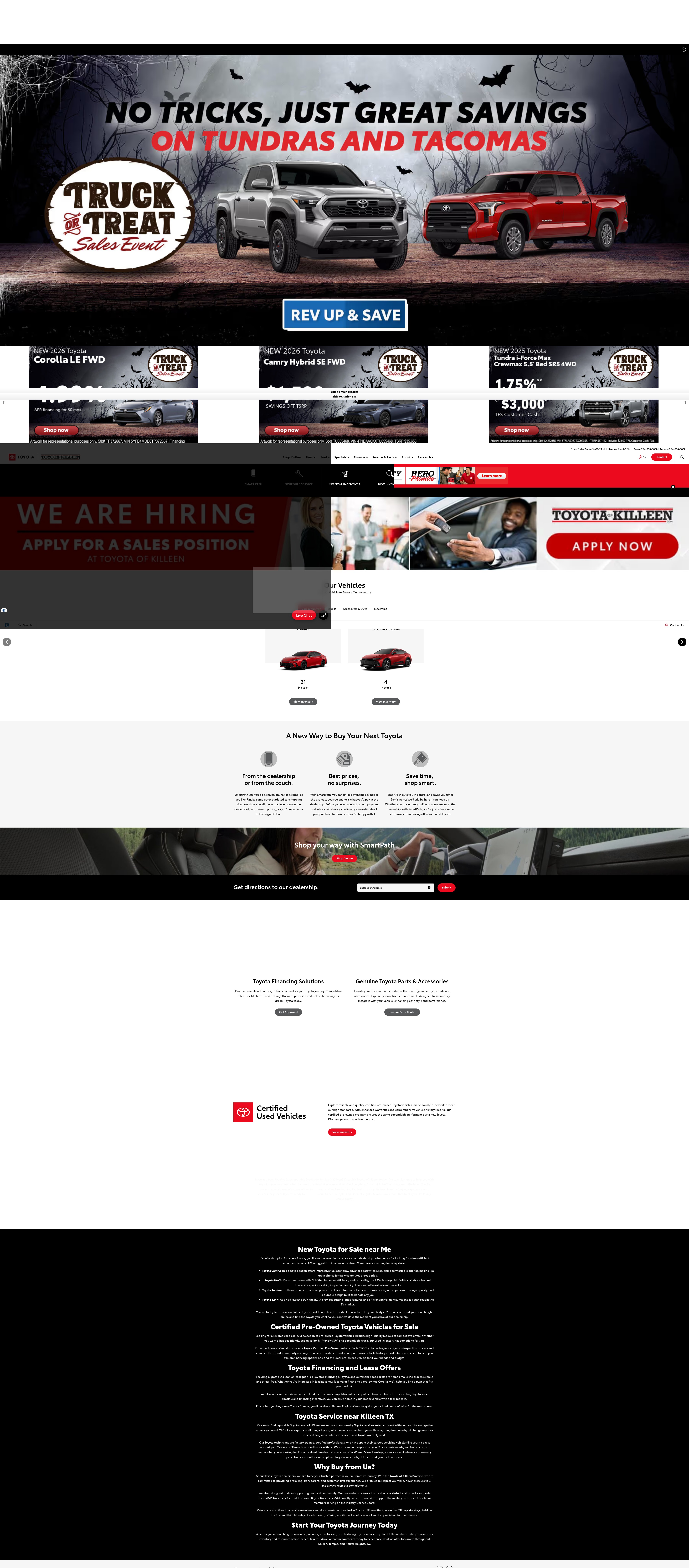 Screenshot of toyotaofkilleen.com