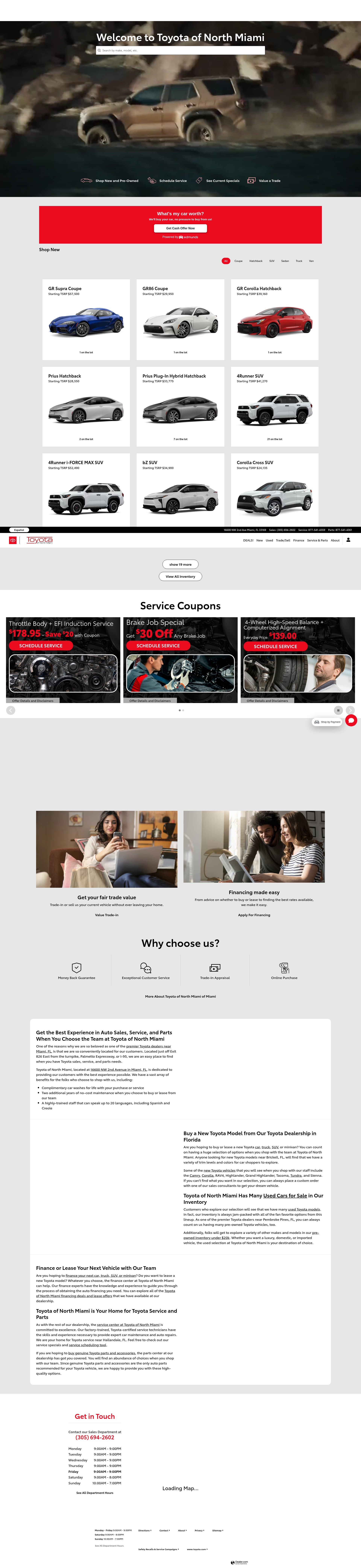 Screenshot of toyotaofnorthmiamitoy.cms.dealer.com