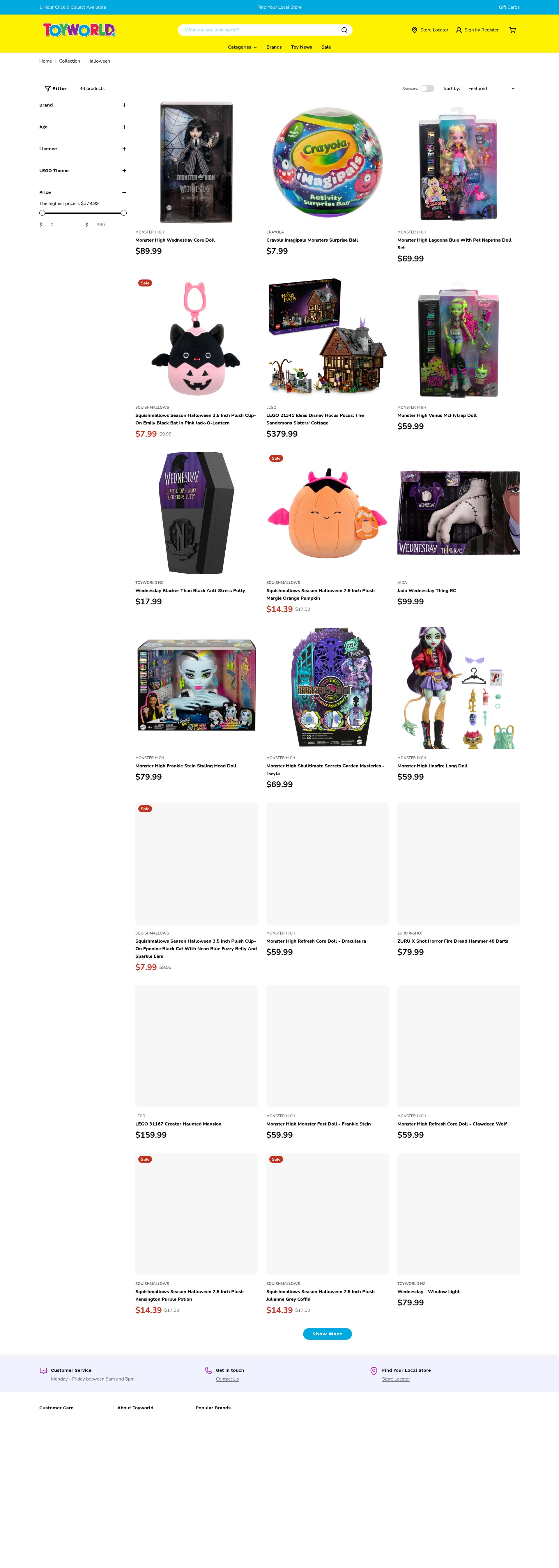 Screenshot of toyworld.co.nz