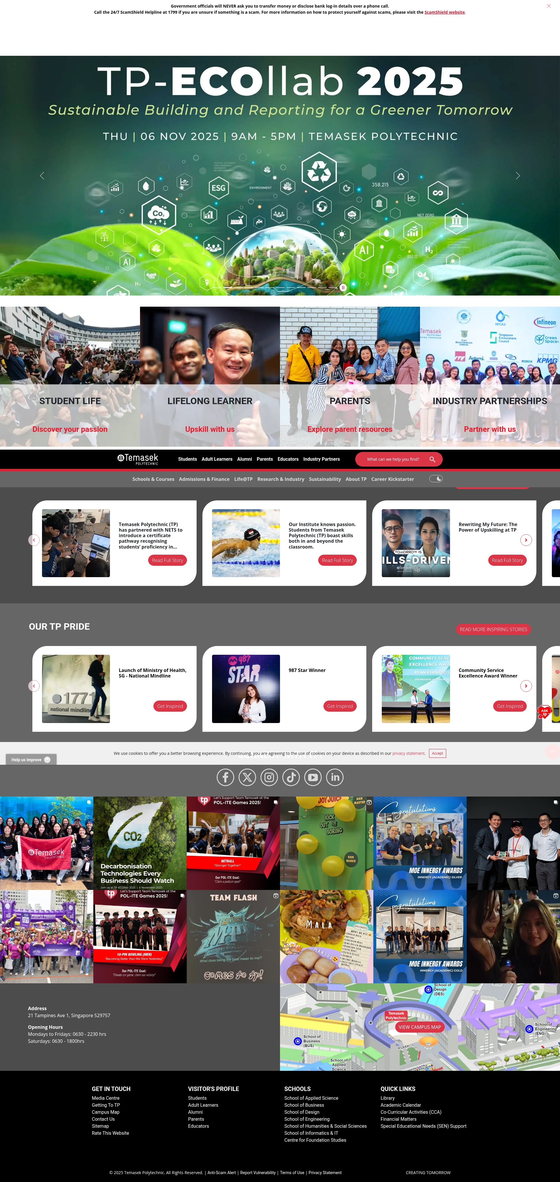 Screenshot of tp.edu.sg