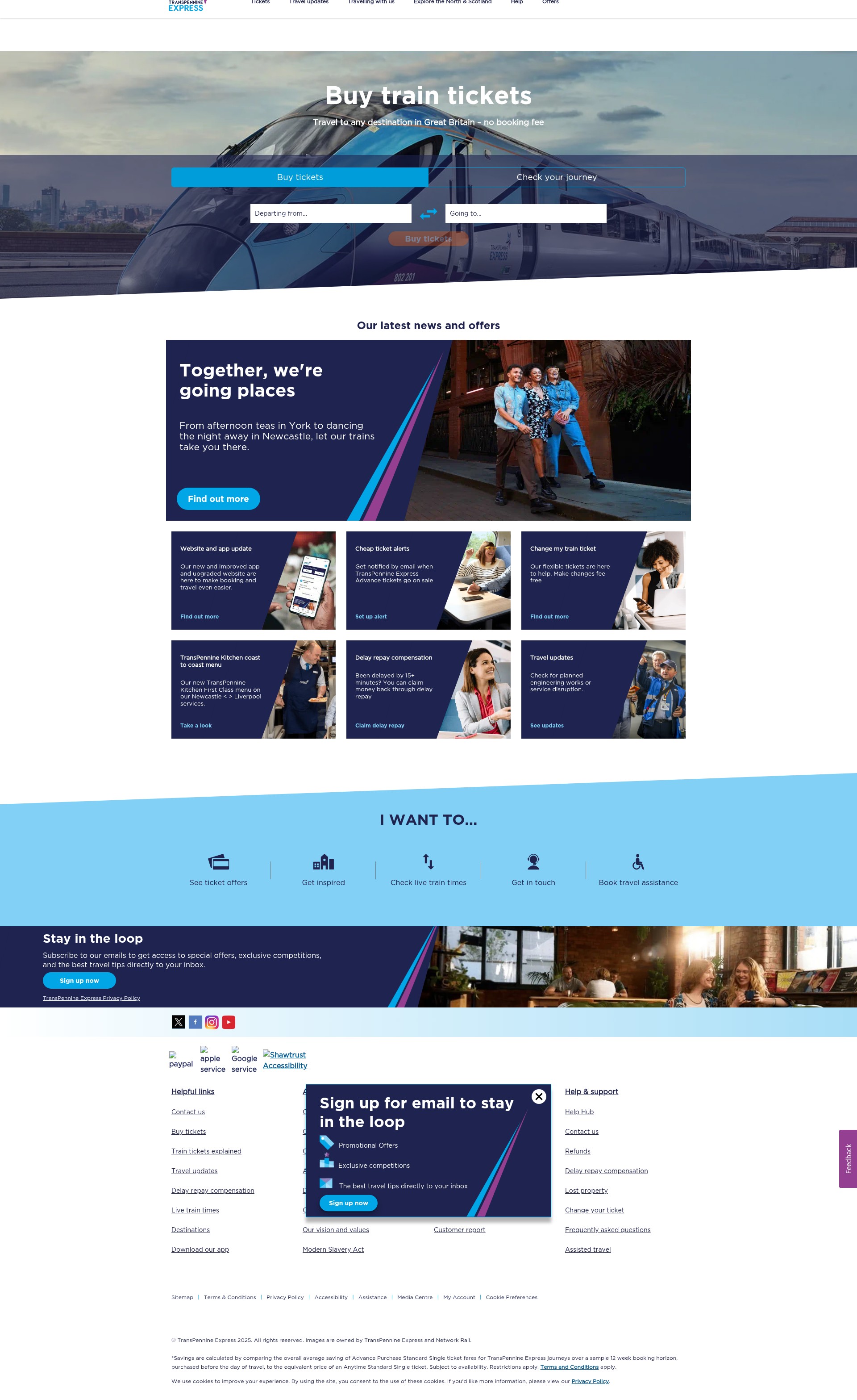 Screenshot of tpexpress.co.uk