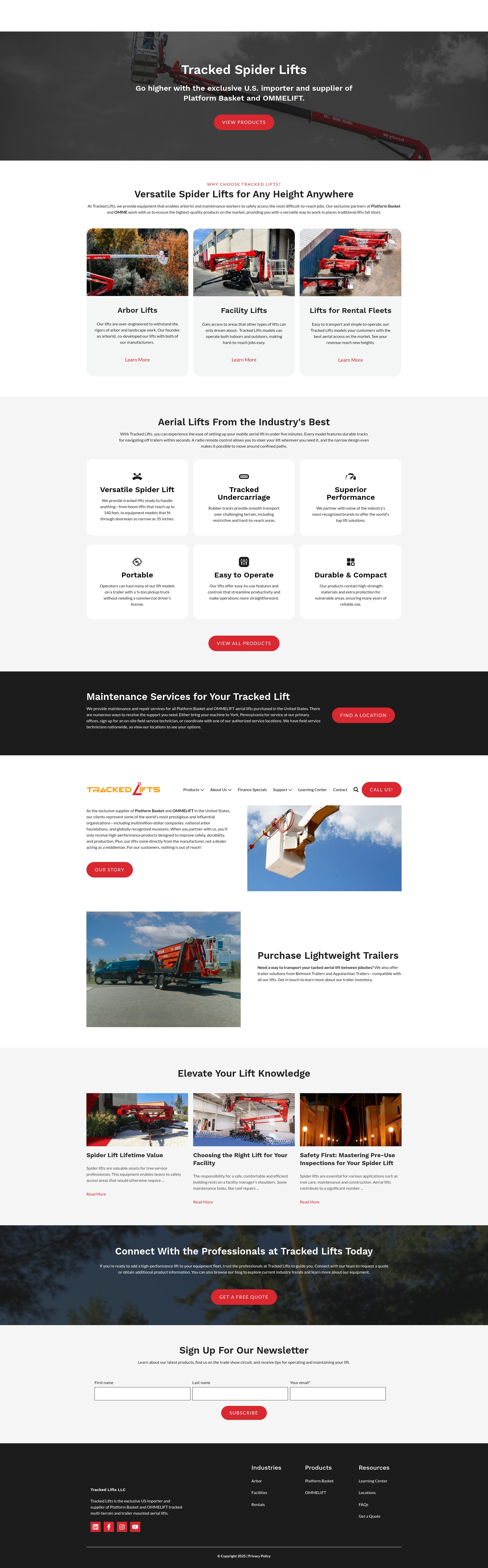 Screenshot of trackedlifts.com