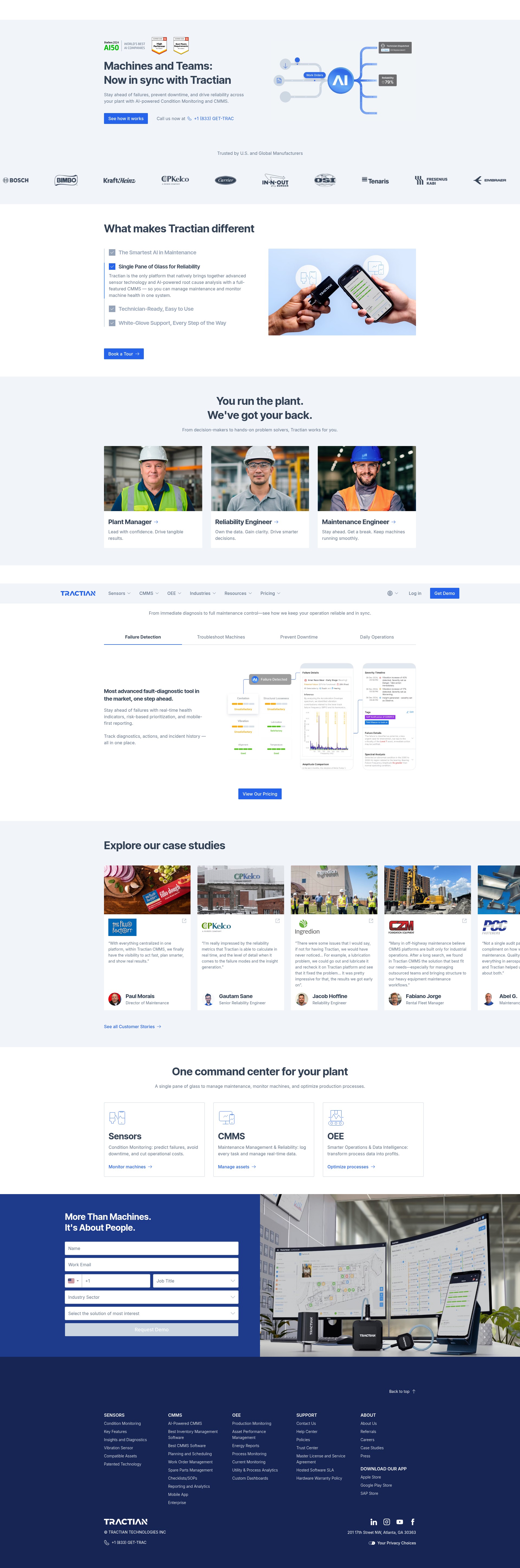 Screenshot of tractian.com