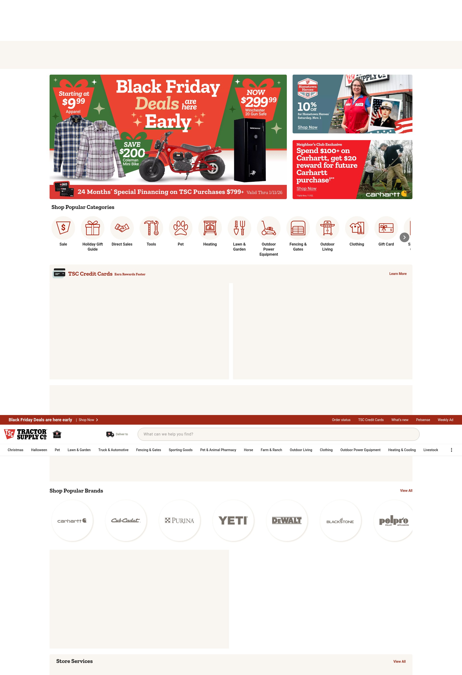 Screenshot of tractorsupply.com