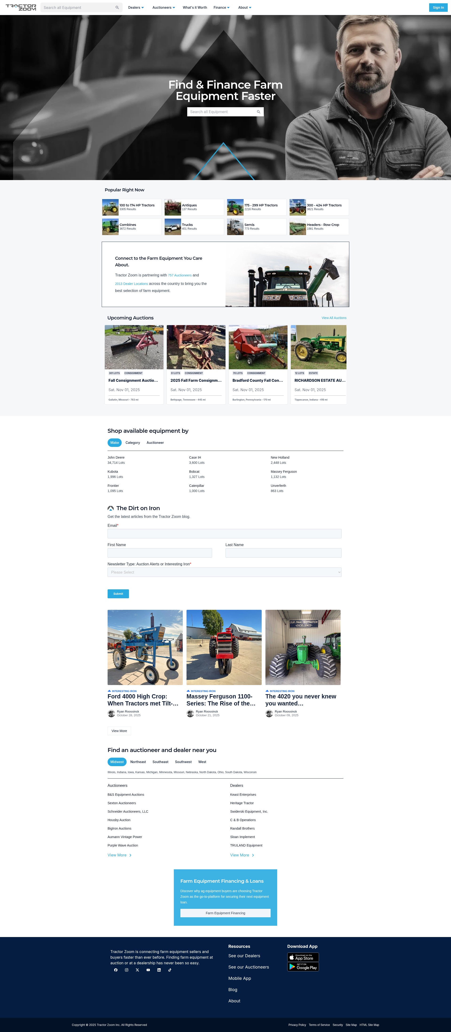 Screenshot of tractorzoom.com